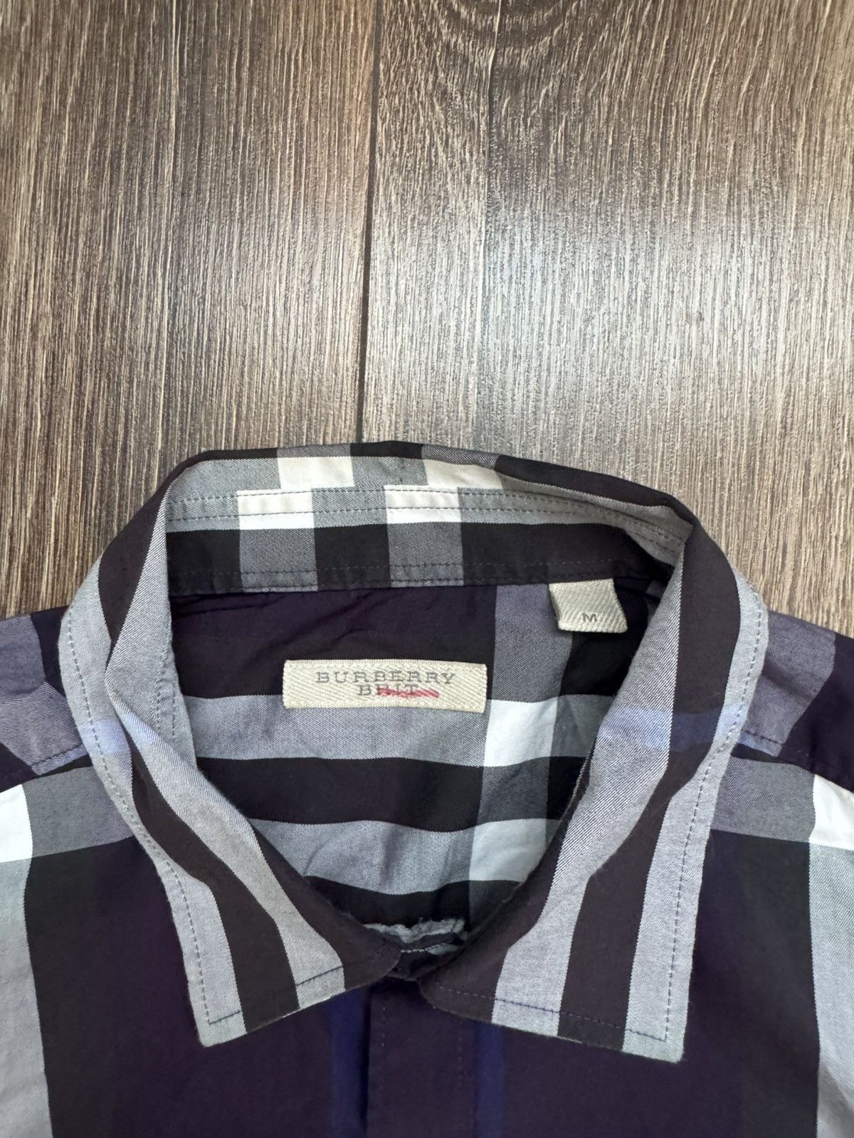Burberry Burberry Brit Men's M Purple Check Long sleeve button up Shirt Size US M / EU 48-50 / 2 - 4 Thumbnail