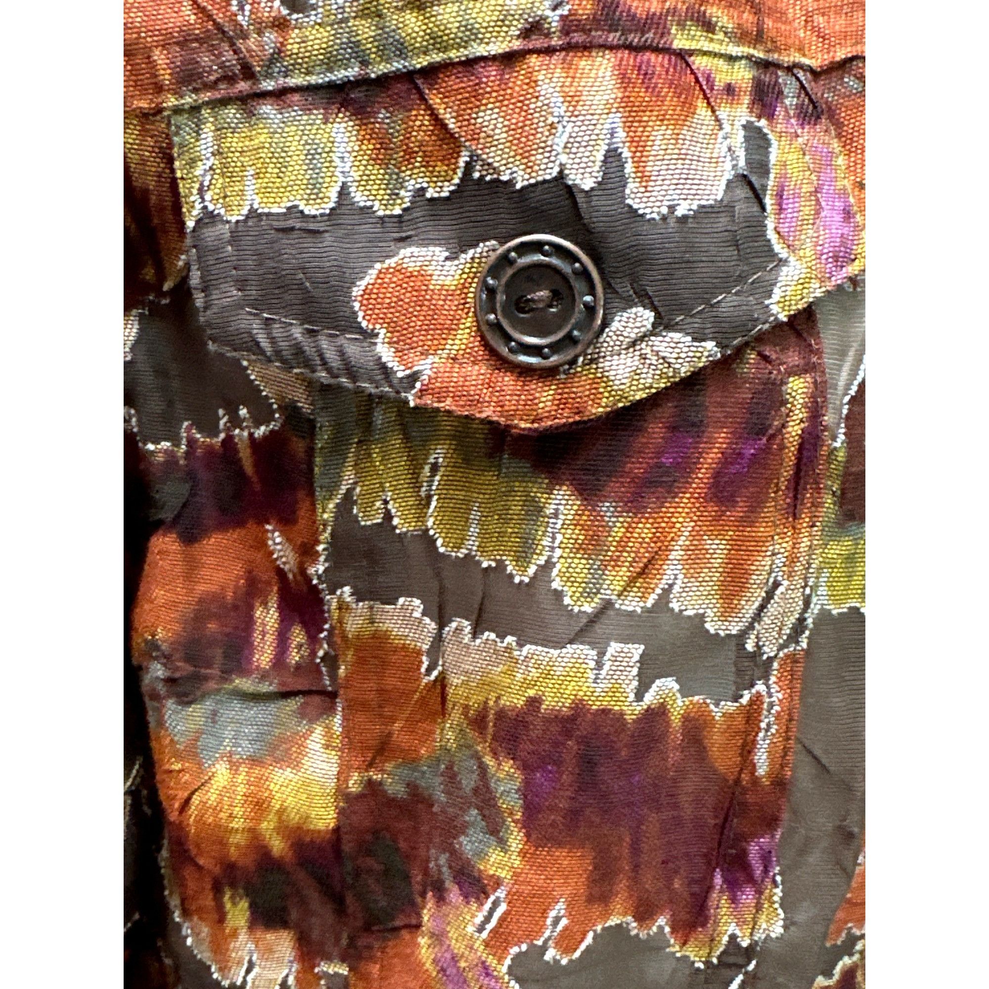 Other Ruby Rd Size 10 Autumn Print Mandarin Collar Button Jacket Size L / US 10 / IT 46 - 6 Thumbnail