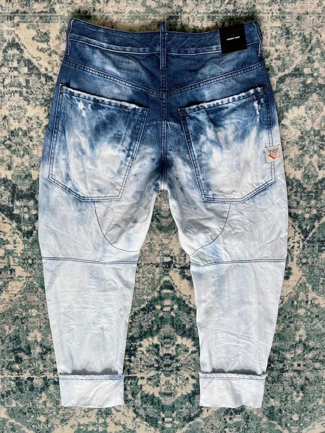 Dsquared2 Dsquared2 COMBAT Light Blue Washed High-Waisted 9-Cuffed Jeans Size US 30 / EU 46 - 2 Thumbnail