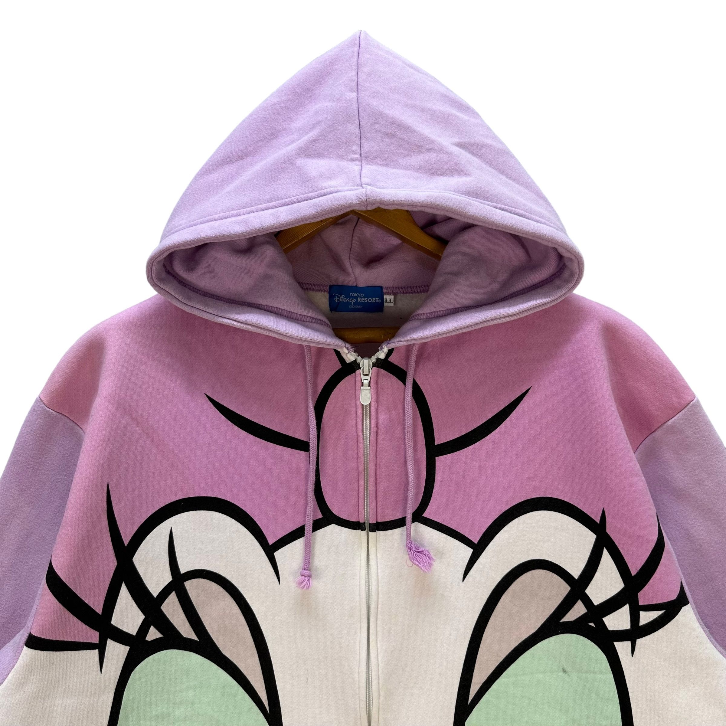 Cartoon Network DISNEY DAISY DUCK OVERPRINT ZIPPER HOODIES #9149-62 Size L / US 10 / IT 46 - 2 Thumbnail