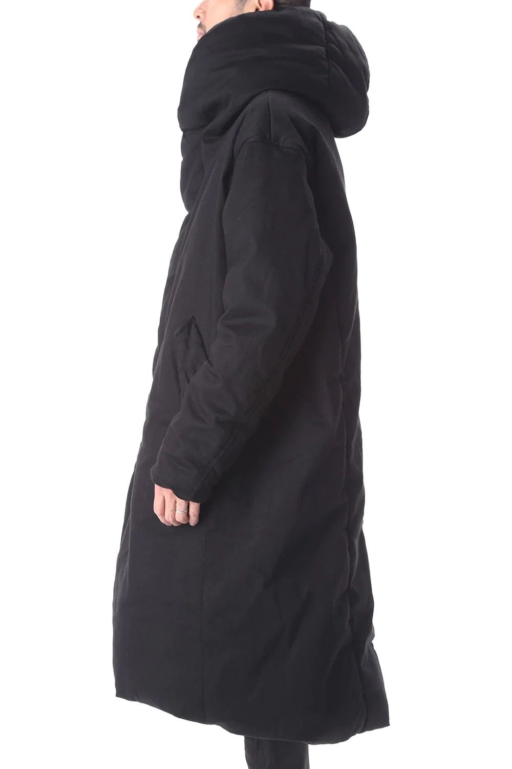 image of Julius Black Padded Denim Coat, Men's (Size Large)
