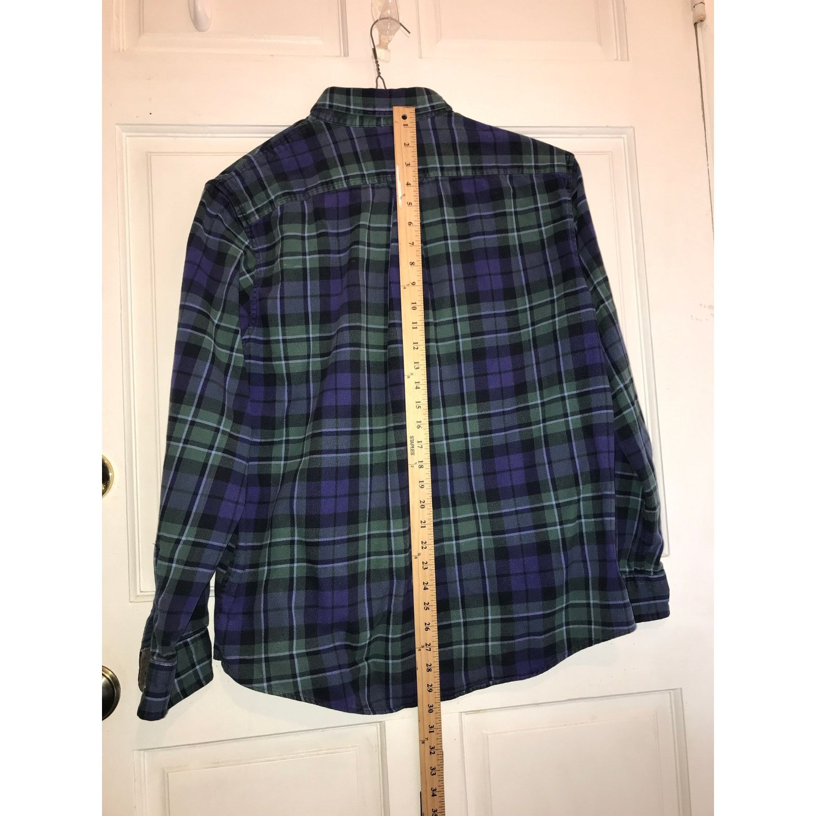 Lands' End LANDS’ END Plaid Shirt Men’s L 16- 161/2 LS Traditional Fit Size US L / EU 52-54 / 3 - 8 Thumbnail