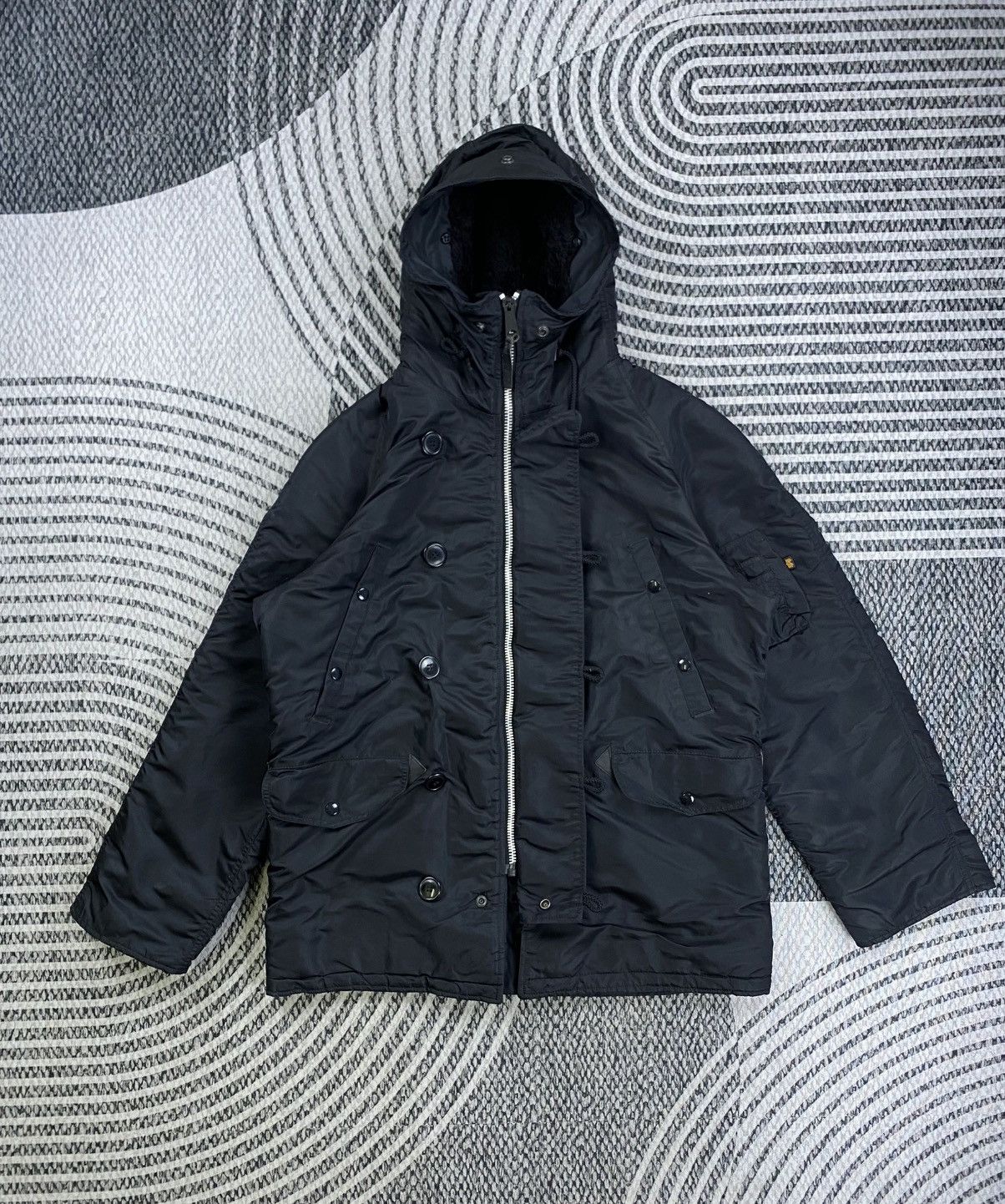 Alpha Industries Vintage Alpha Industries Premium Black Parka Jacket Size US XL / EU 56 / 4 - 6 Thumbnail