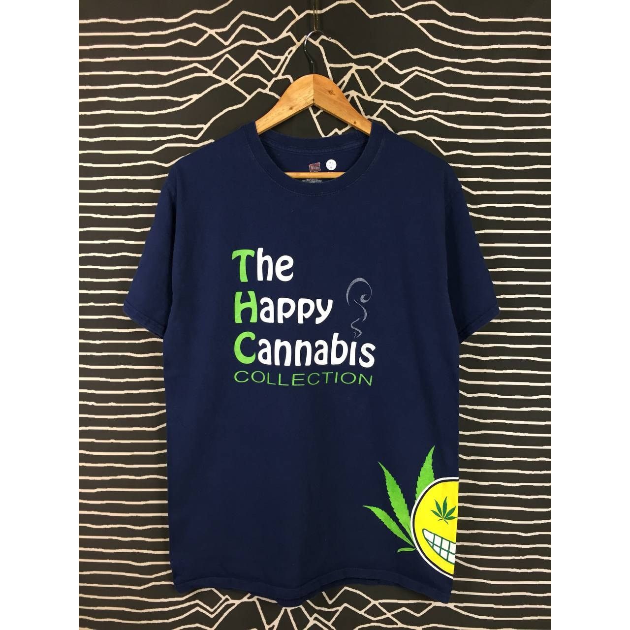 Hanes The Happy Cannabis Collection Graphic Funny Humor Tee Size US M / EU 48-50 / 2 - 1 Thumbnail