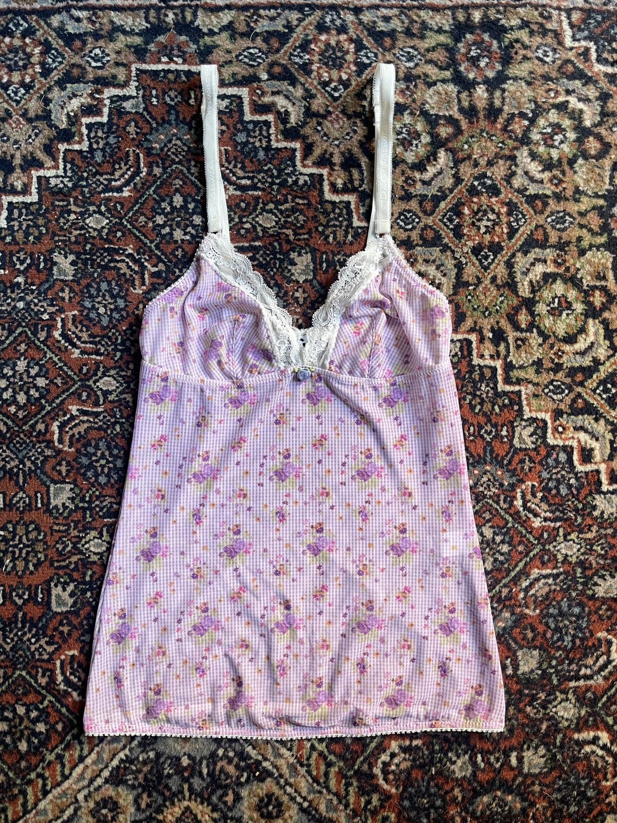 Dolce & Gabbana Vintage Dolce Gabanna Mesh Top Floral y2k Size XS / US 0-2 / IT 36-38 - 1 Thumbnail