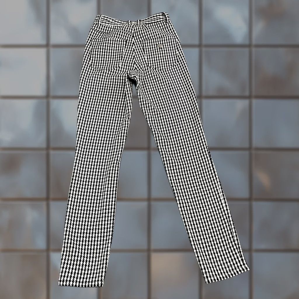 Guess GUESS Chino Trousers Pants Skinny 26 28 UK6 Black White Check Houndstooth Womens Pants Size 28" / US 6 / IT 42 - 1 Thumbnail