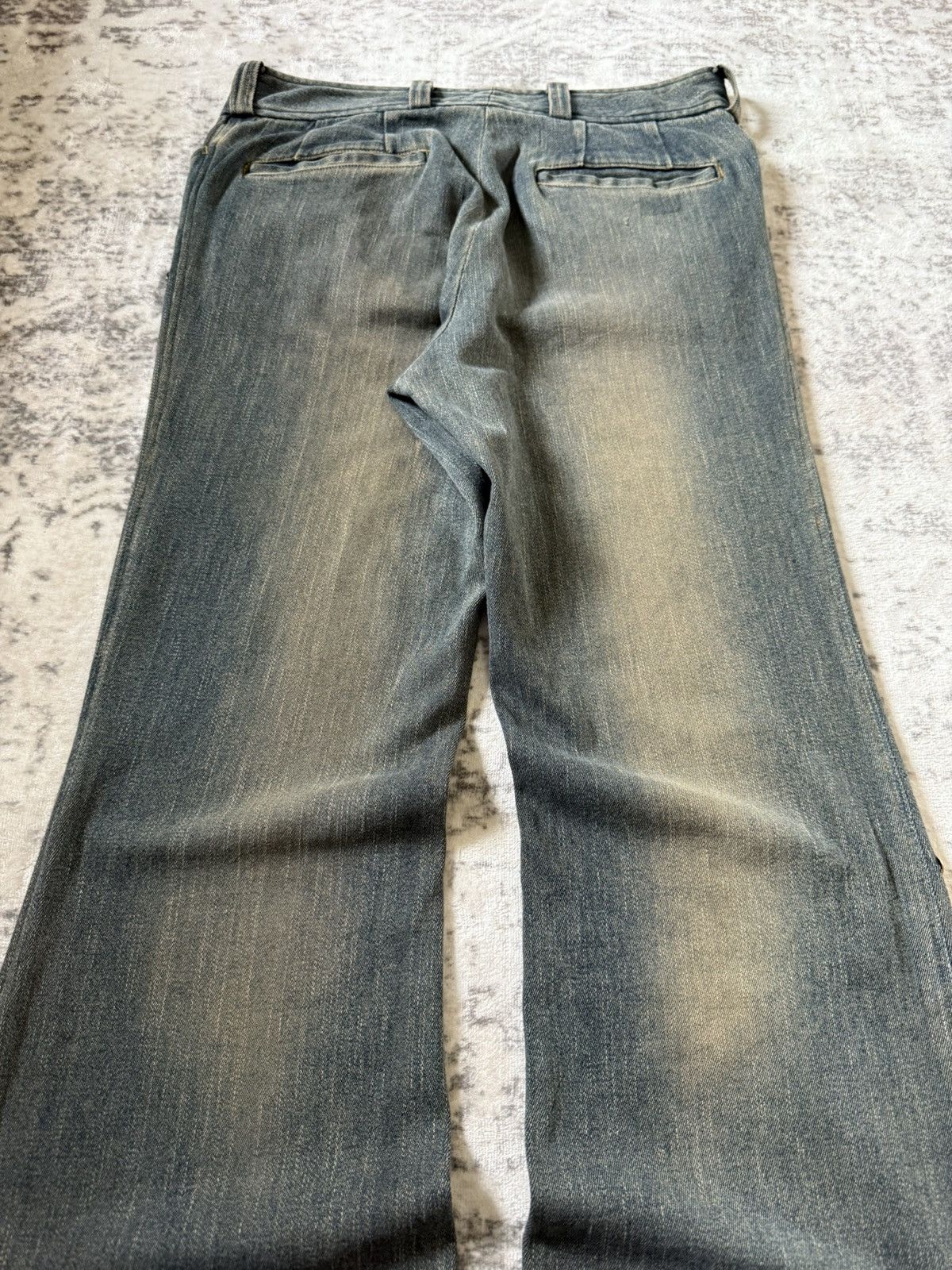 Tornado Mart Tornado Mart Artisanal Studded Tribal Mud Wash Flare Jeans Size US 29 - 16 Thumbnail