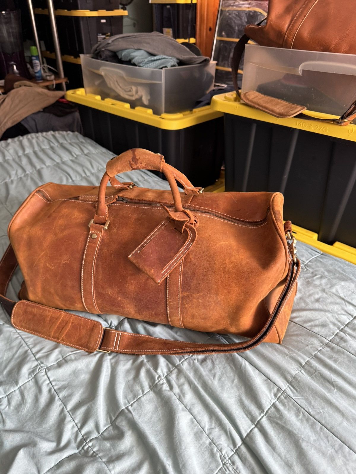Handmade Authentic leather gym bag Size ONE SIZE - 2 Thumbnail
