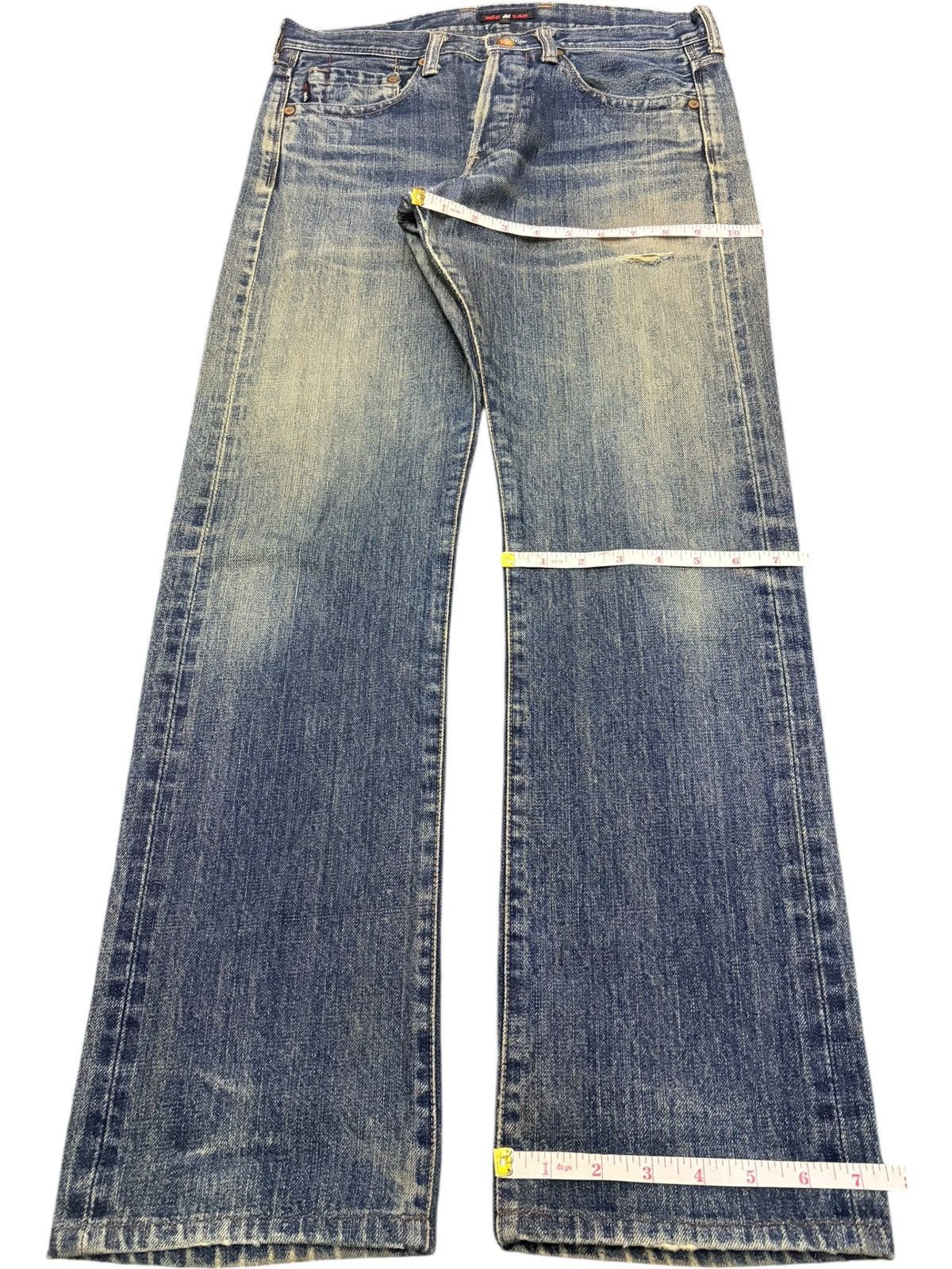 Paul Smith Red Ear Vintage Paul Smith Red Ear Distressed Selvedge Jeans Size US 30 / EU 46 - 7 Thumbnail