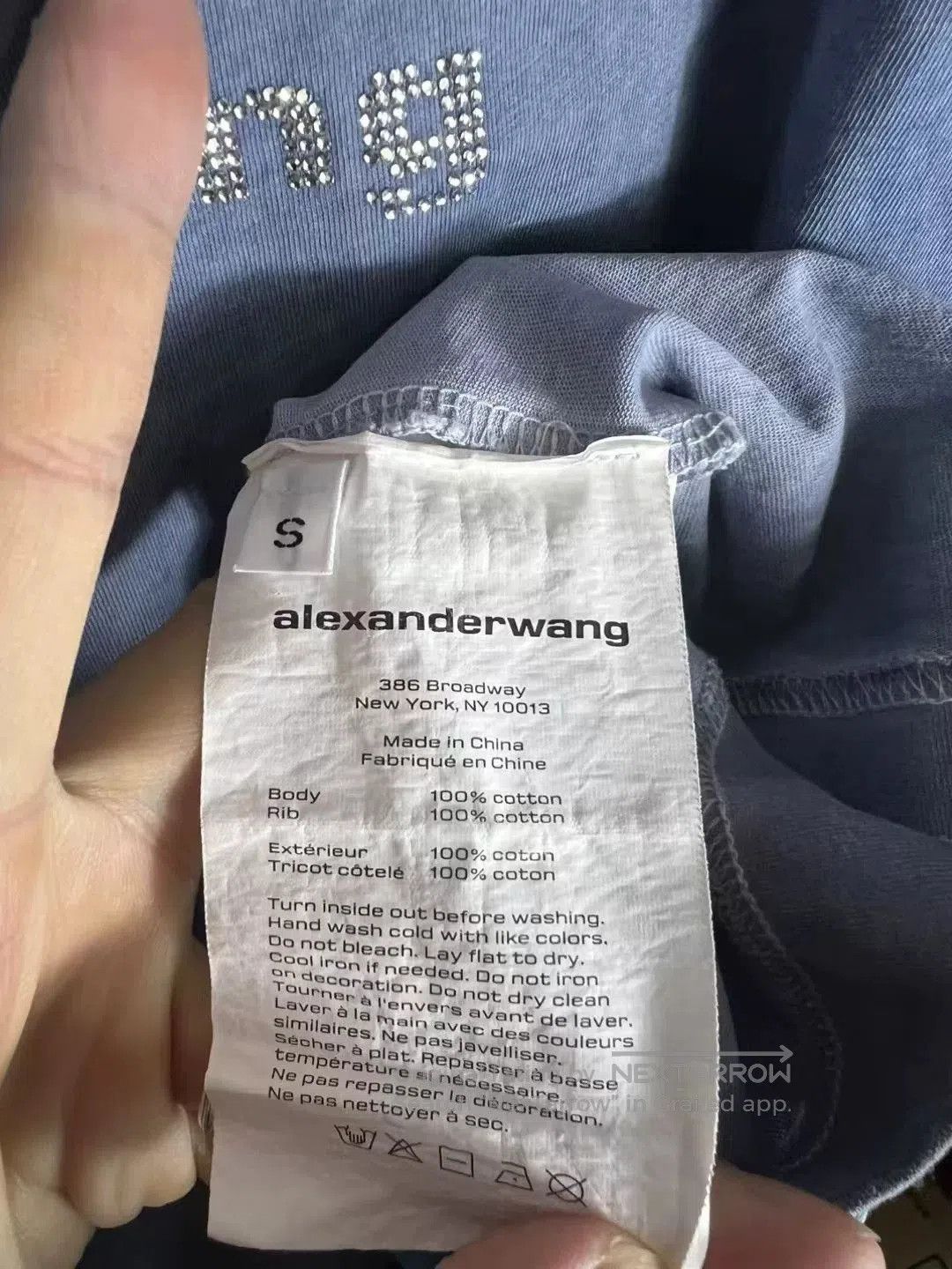 Alexander Wang Alexander Wang Washed Rhinestone Short Sleeve. Size M / US 6-8 / IT 42-44 - 4 Thumbnail