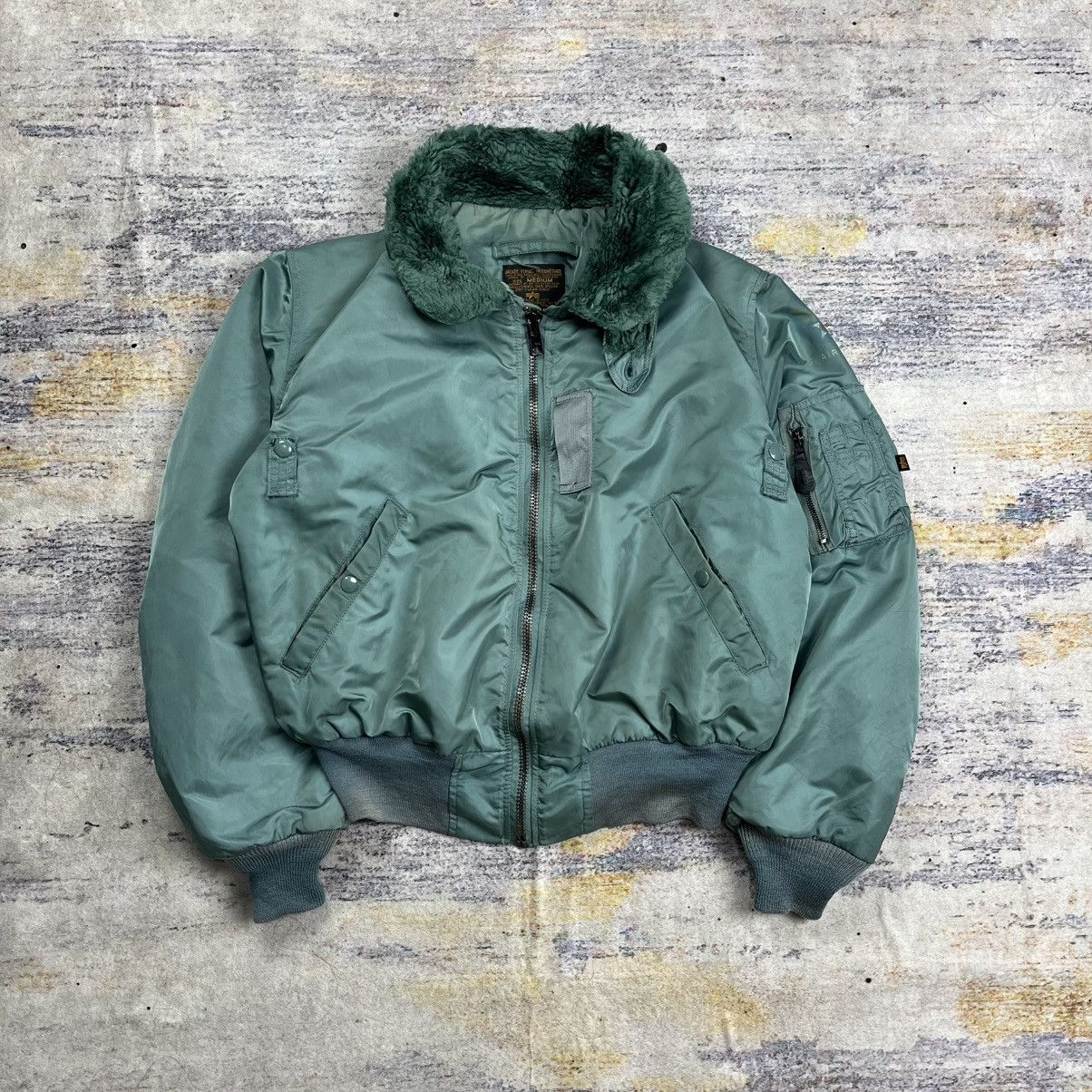 Alpha Industries Vintage 90s Alpha industries B-15D bomber flight jacket Size US M / EU 48-50 / 2 - 1 Thumbnail