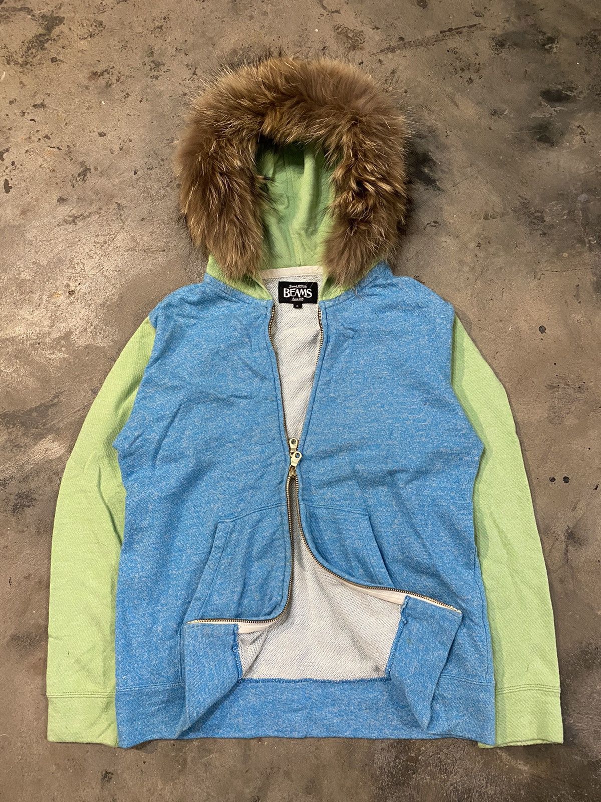 fur hoodie unique beams japan