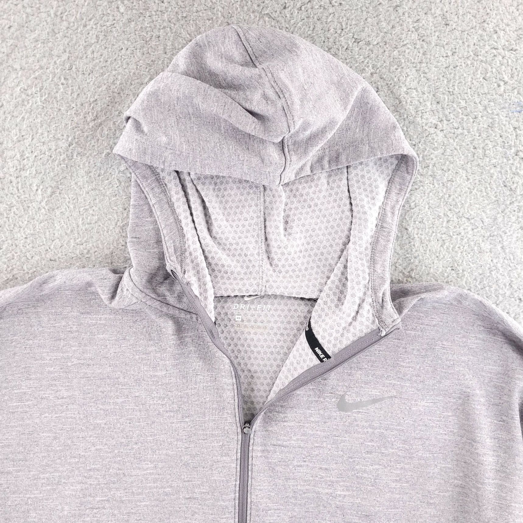 Nike Nike Therma Sphere Running Hoodie Womens XS Gray Sweatshirt Thumb Holes Dri Fit Size XS / US 0-2 / IT 36-38 - 5 Thumbnail