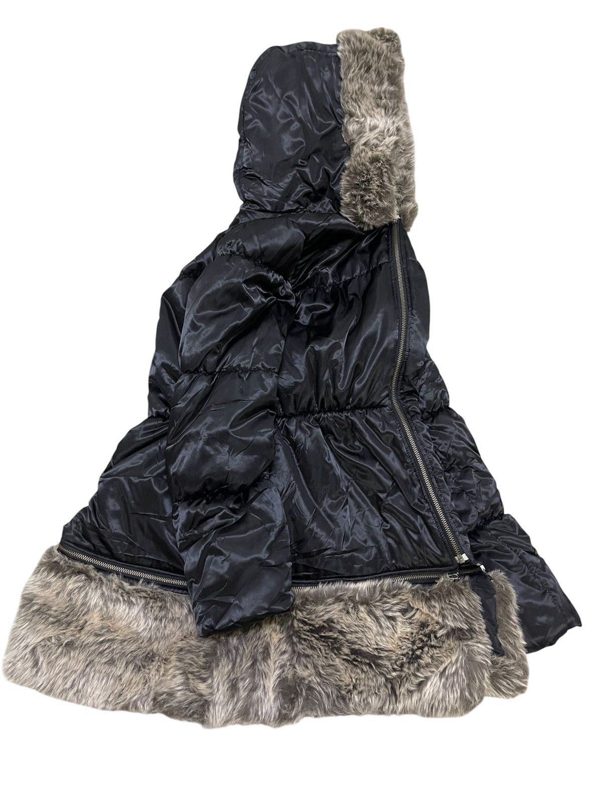 Jean Paul Gaultier Junior Gaultier Girls Black Faux Fur Trim Winter Coat Jacket Size S / US 4 / IT 40 - 11 Thumbnail