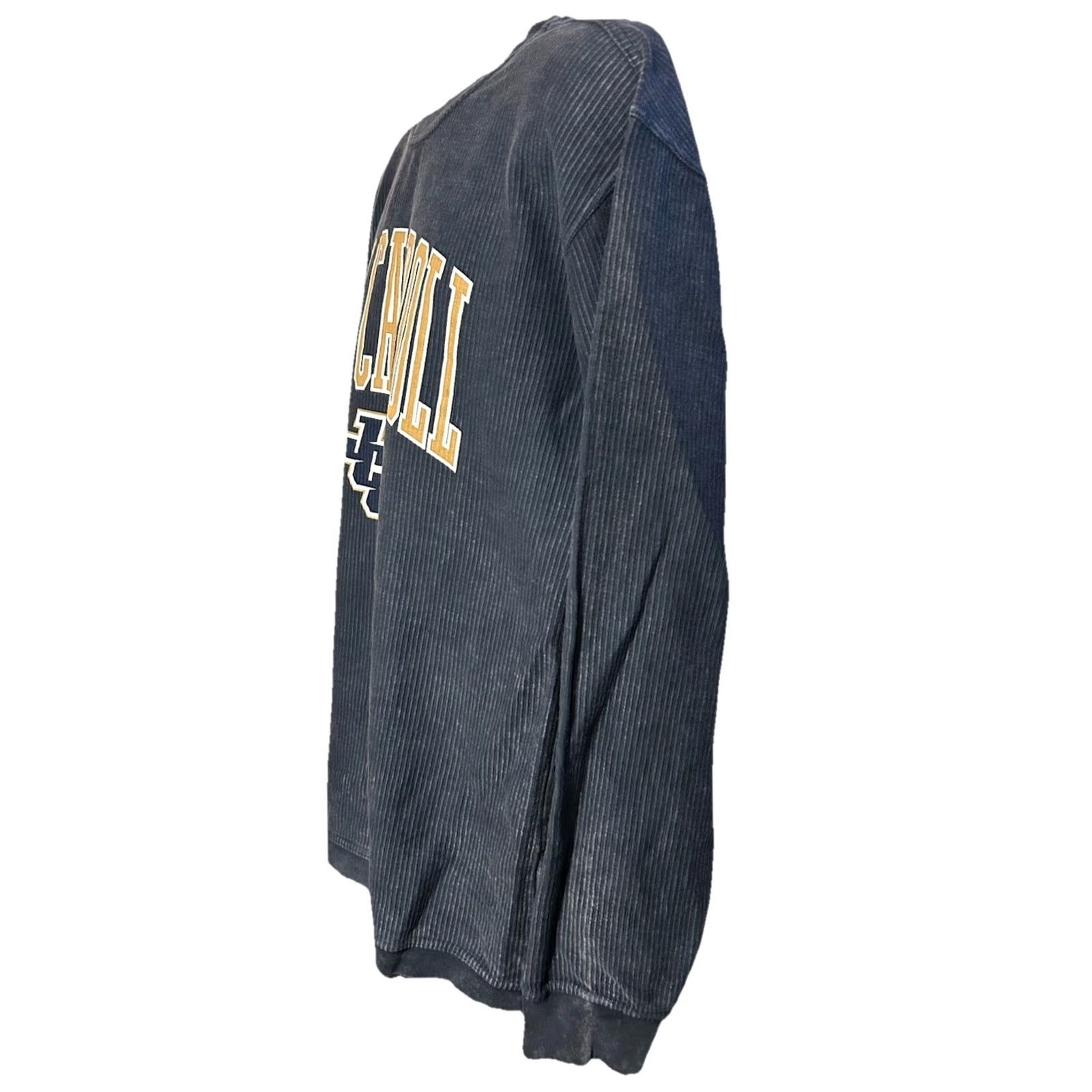 Vintage John Carroll University Pullover Ribbed Corduroy Sweatshirt Adult 2XL Navy Blue Size US XXL / EU 58 / 5 - 3 Thumbnail