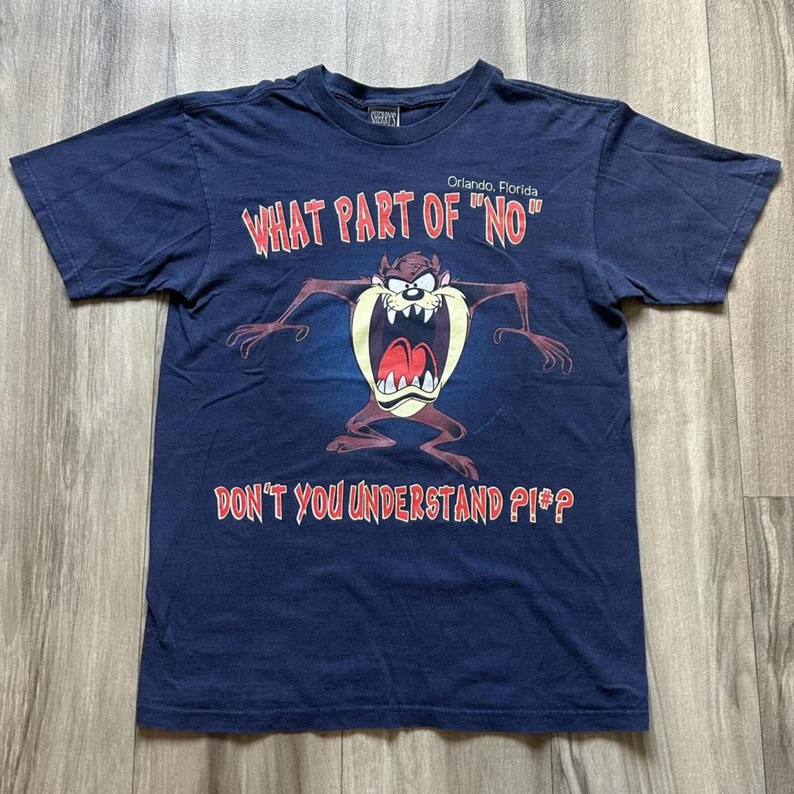 Other Vintage 90s blue Taz Tasmanian Devil looney tunes t shirt M Size US M / EU 48-50 / 2 - 1 Thumbnail