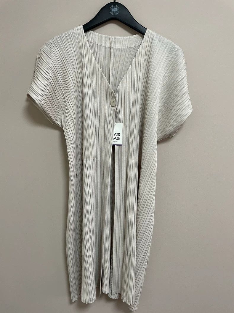 Issey Miyake Issey Miyake Beige pleated coat Size M / US 6-8 / IT 42-44 - 2 Thumbnail