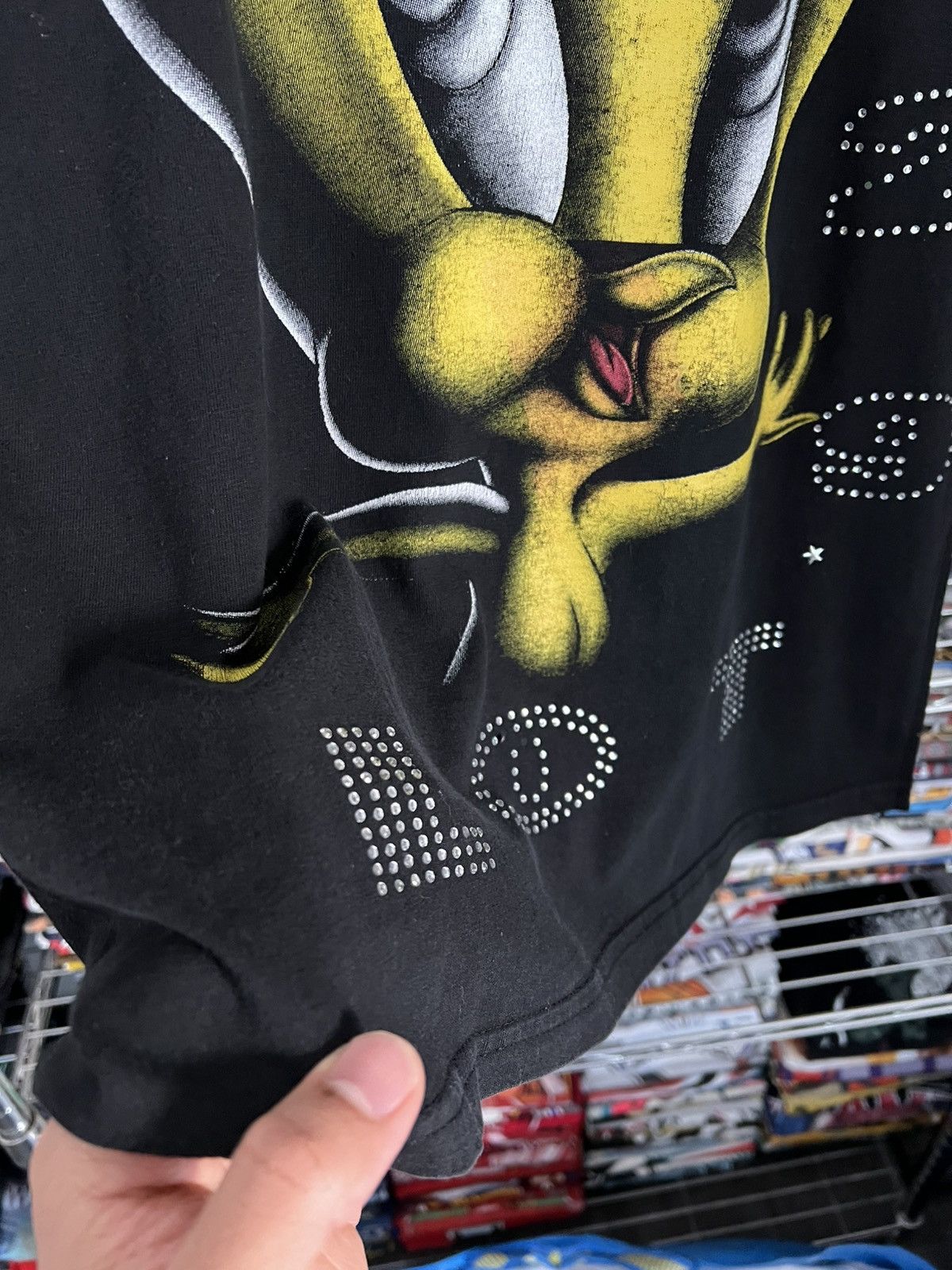 Warner Bros 2000s Tweety Shadow Blackout Lot 29 Looney Tunes Y2K Tee Size US M / EU 48-50 / 2 - 2 Thumbnail