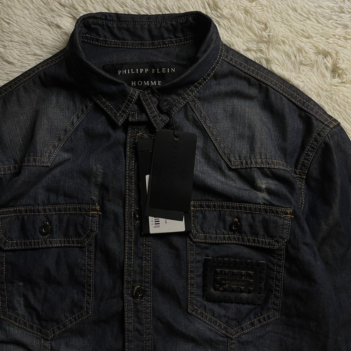 Philipp Plein Philipp Plein “Skully” Button-up Denim Shirt Size US M / EU 48-50 / 2 - 3 Thumbnail