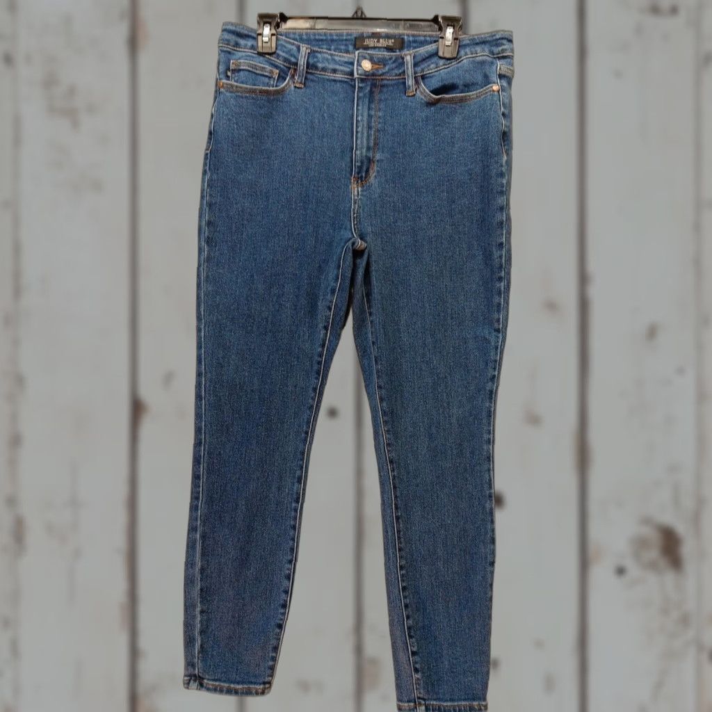 Vintage Judy Blue Jeans Skinny Fit High Rise Womens 31x27 Blue Denim Stretch 5-Pocket Zipper Button Jeans Size 24" / US 00 / IT 34 - 1 Thumbnail