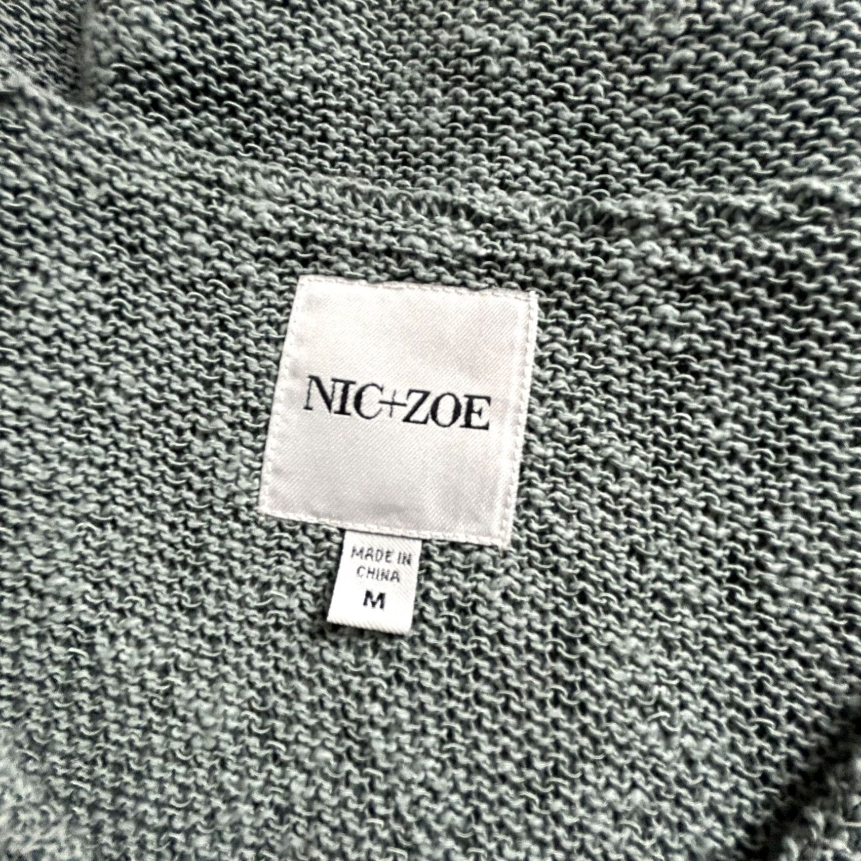 NIC+ZOE NIC+ZOE Woman’s Fall Nights Jacket Cardigan Medium Gray Textured Knit Casual Size M / US 6-8 / IT 42-44 - 3 Thumbnail