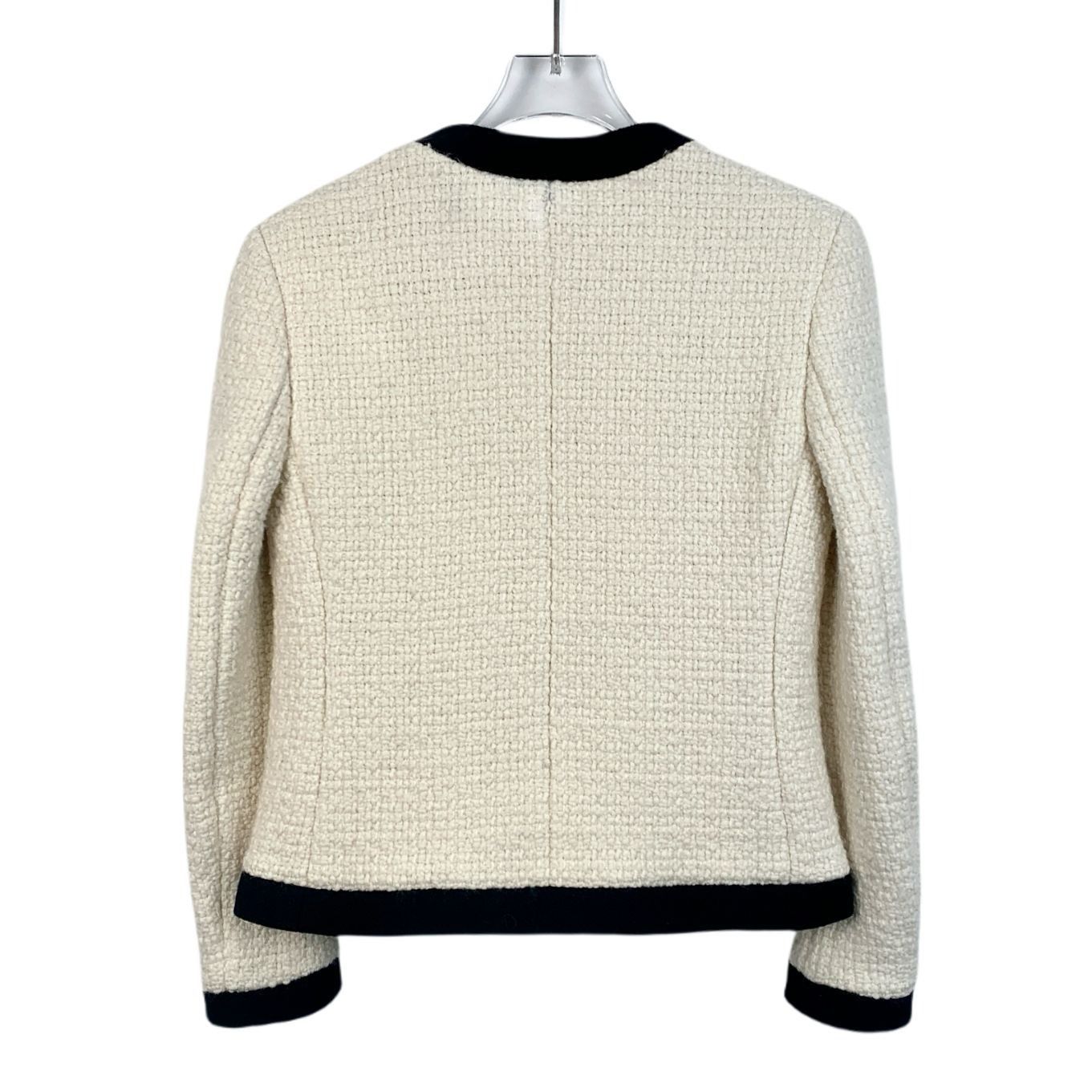 Saint Laurent Paris [Saint Laurent] 22SS Beige Round Neck Tweed Jacket 36 XS Size XS / US 0-2 / IT 36-38 - 7 Thumbnail