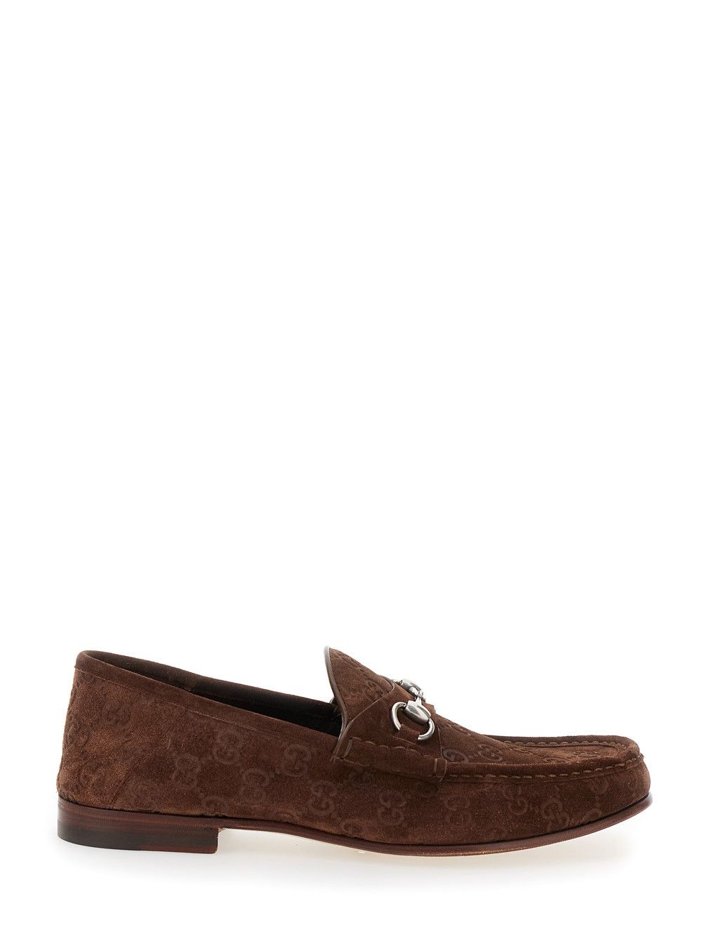 'Horsebit 1953' Brown Loafers with Horsebit in GG Canvas Man