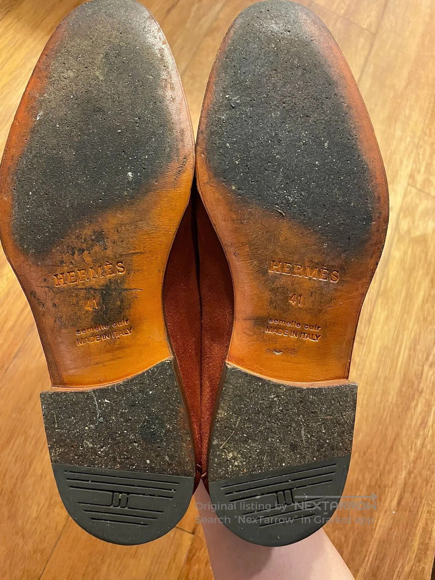 Hermes hermes men's suede loafers in excellent condition. Size US 10 / EU 43 - 6 Thumbnail