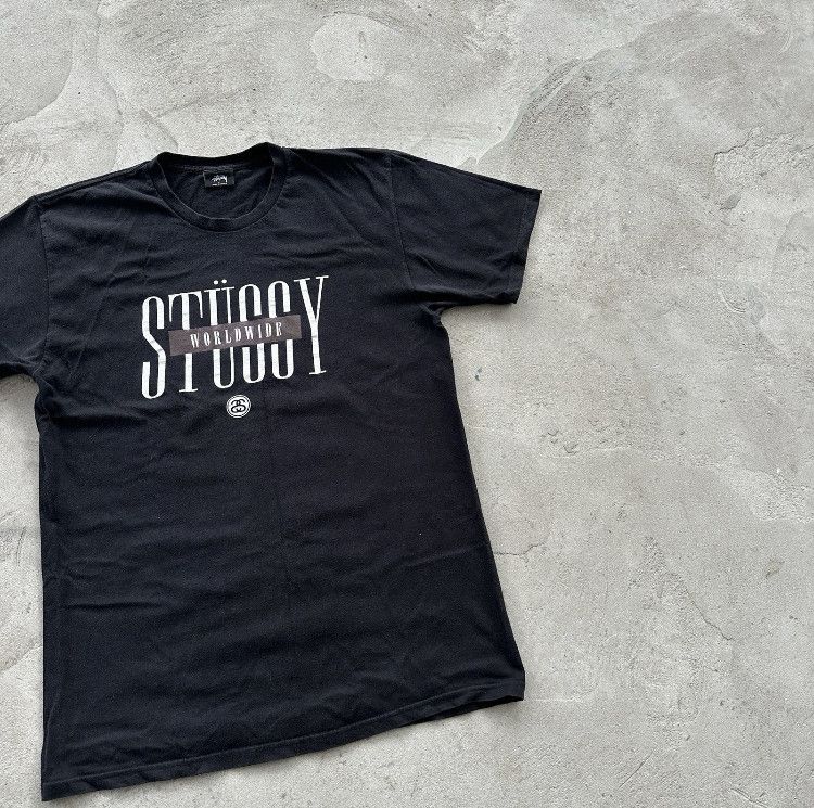 Stussy Vintage T-shirt Stussy Big Logo Round Neck Men’s Black L Size US L / EU 52-54 / 3 - 2 Thumbnail
