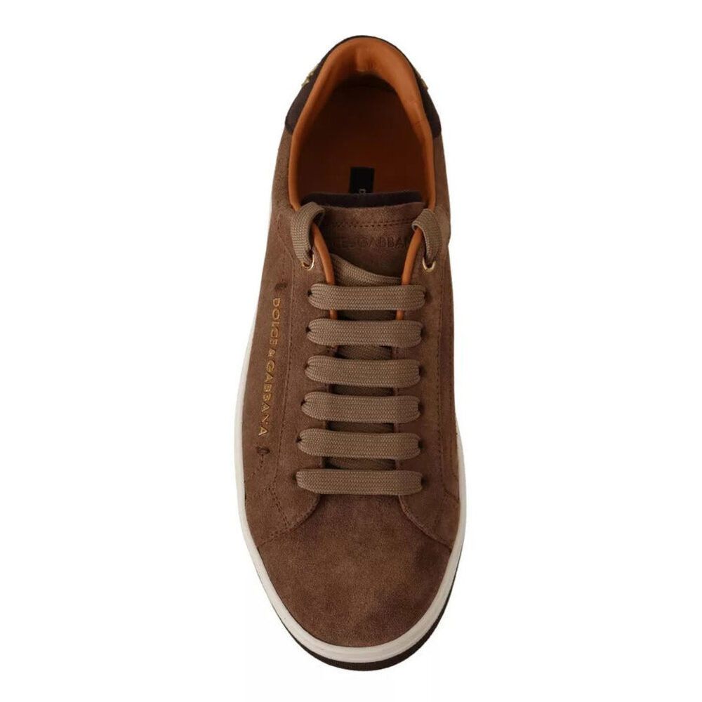 Dolce & Gabbana Dolce & Gabbana Brown Suede Logo Low Top Sneakers Men Shoes Size US 6 / EU 39 - 3 Thumbnail