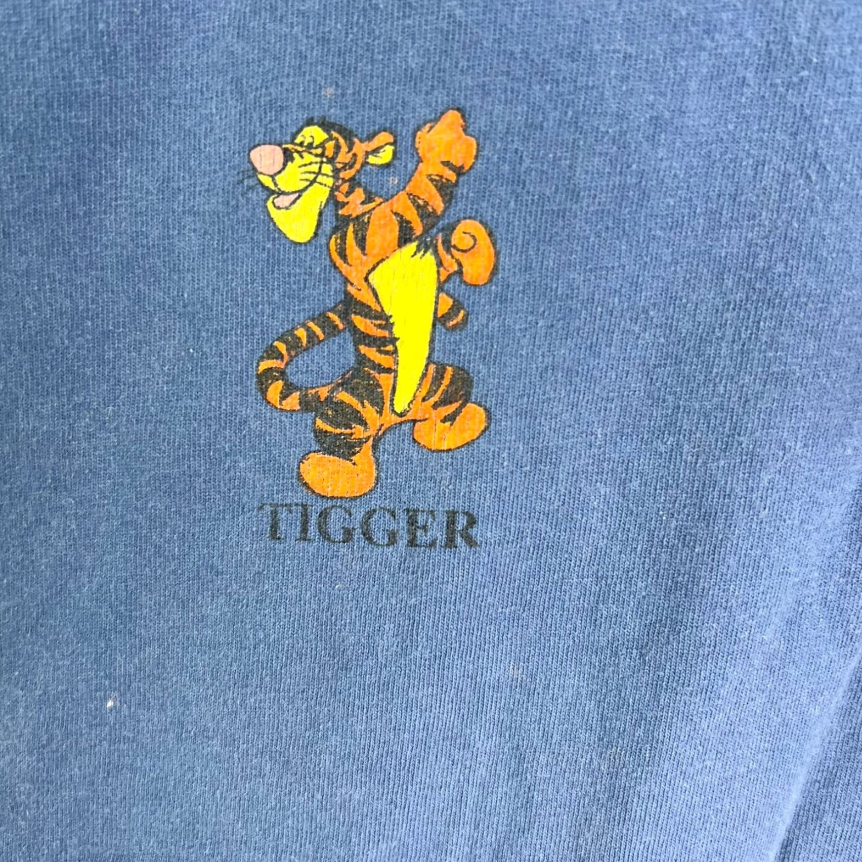 Vintage VINTAGE Disney Tigger T-Shirt Adult 2XL Blue Graphic Print 90s Cartoon USA Mens Size US XXL / EU 58 / 5 - 2 Thumbnail