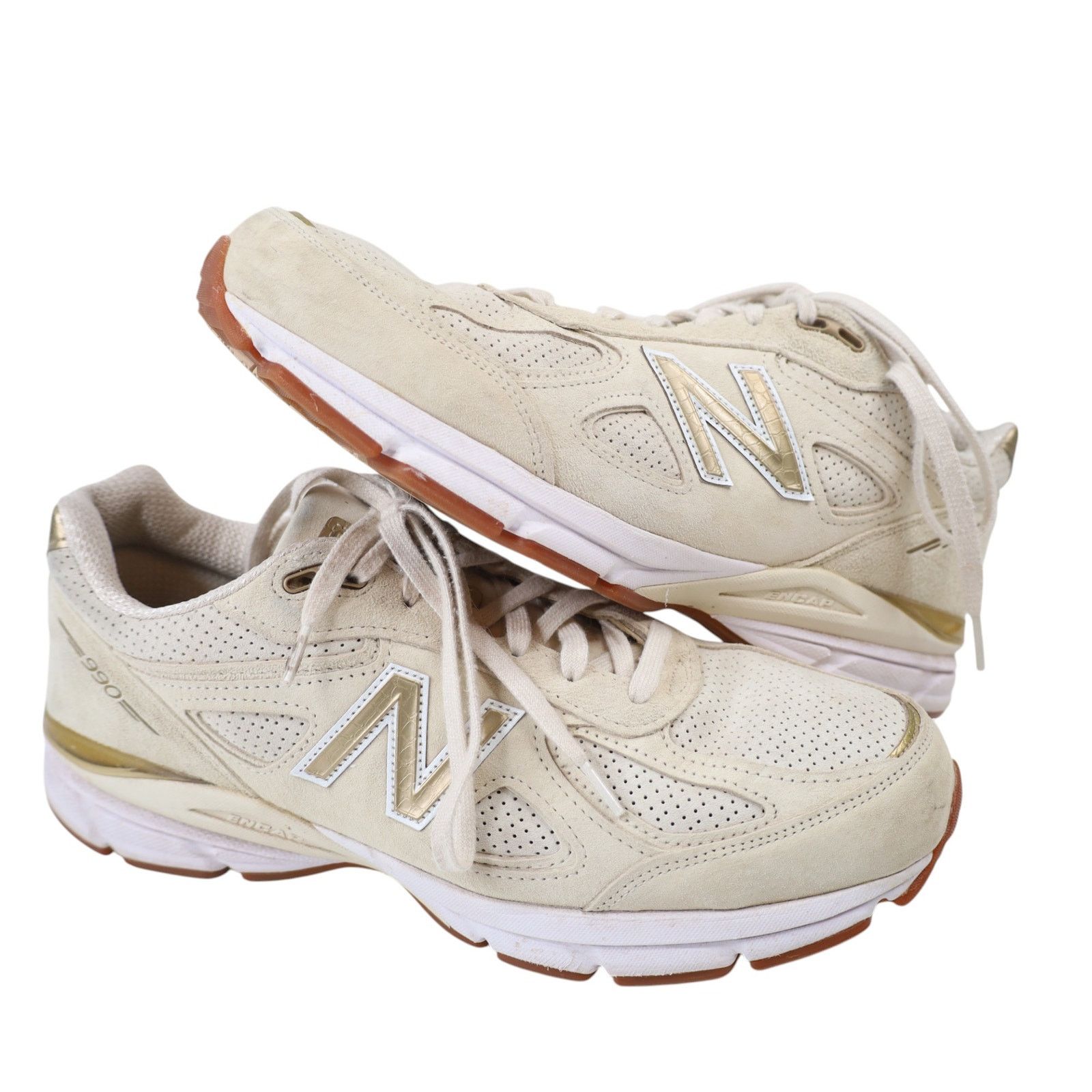 New Balance New Balance 990v4 Angora Sneakers Size US 12 / EU 45 - 1 Thumbnail