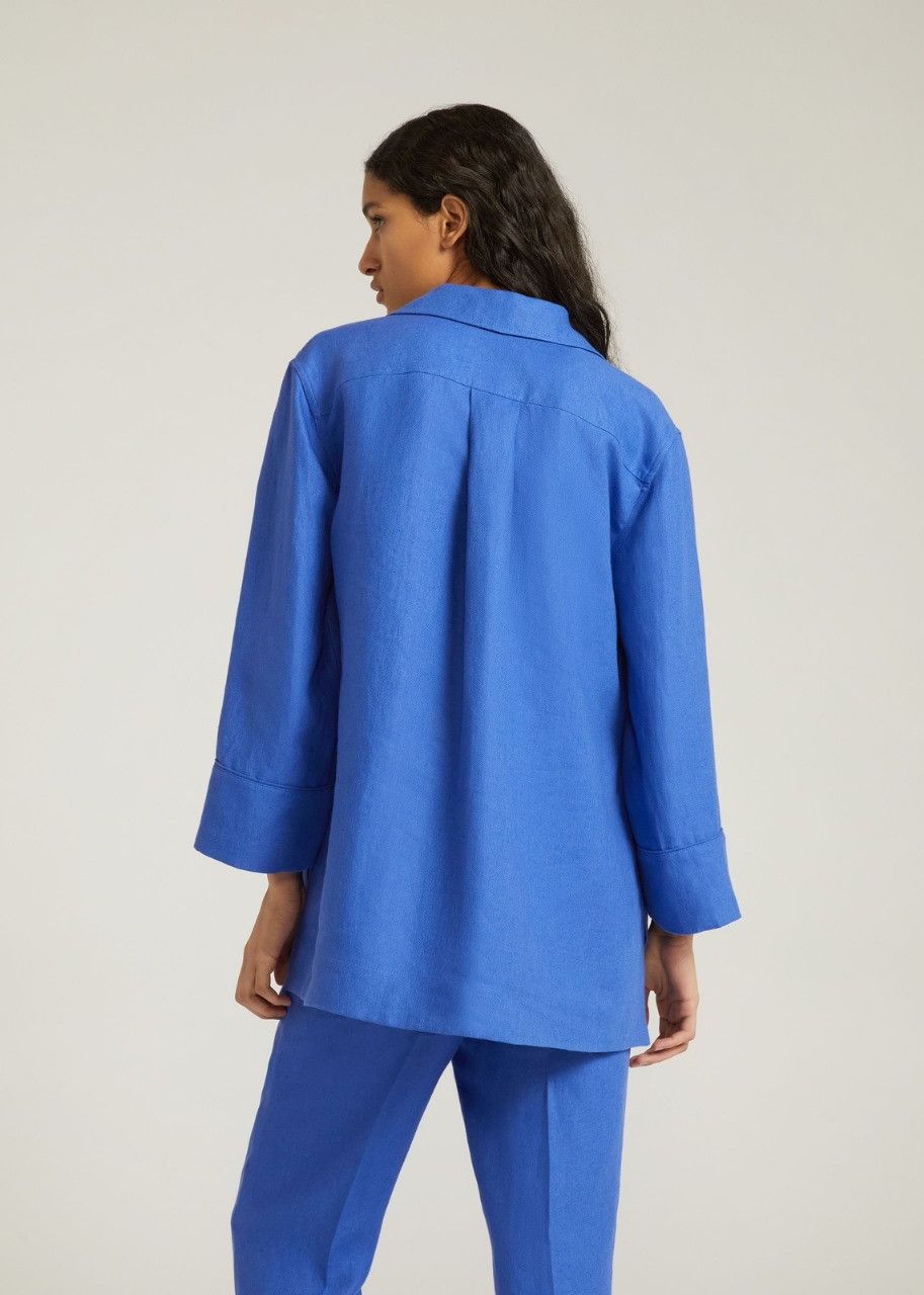 Loro Piana o1srvl11e0524 Shirt in Blue Size L / US 10 / IT 46 - 6 Thumbnail