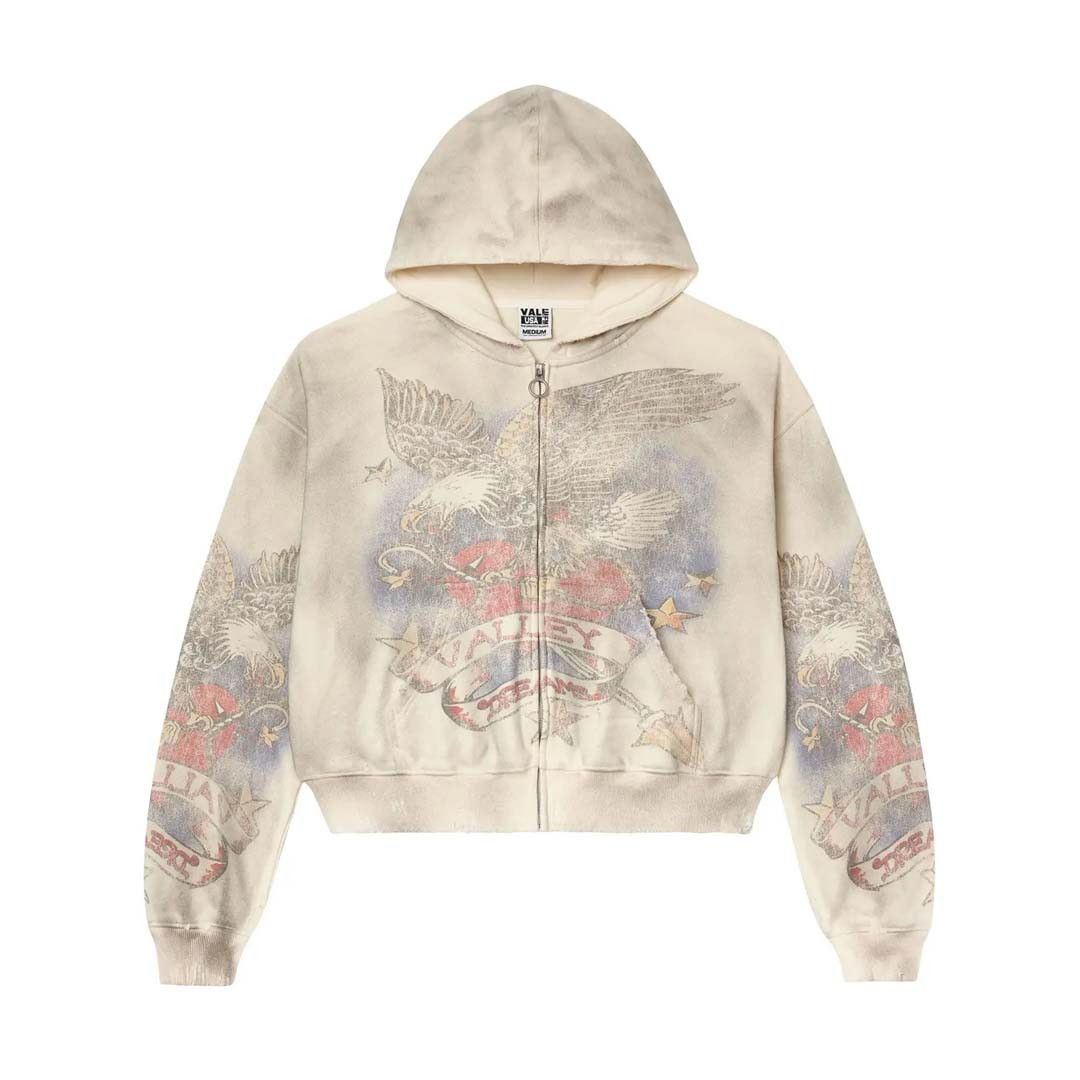 Vale Forever Nostalgia Distressed Zip Up Hoodie Size US S / EU 44-46 / 1 - 1 Thumbnail