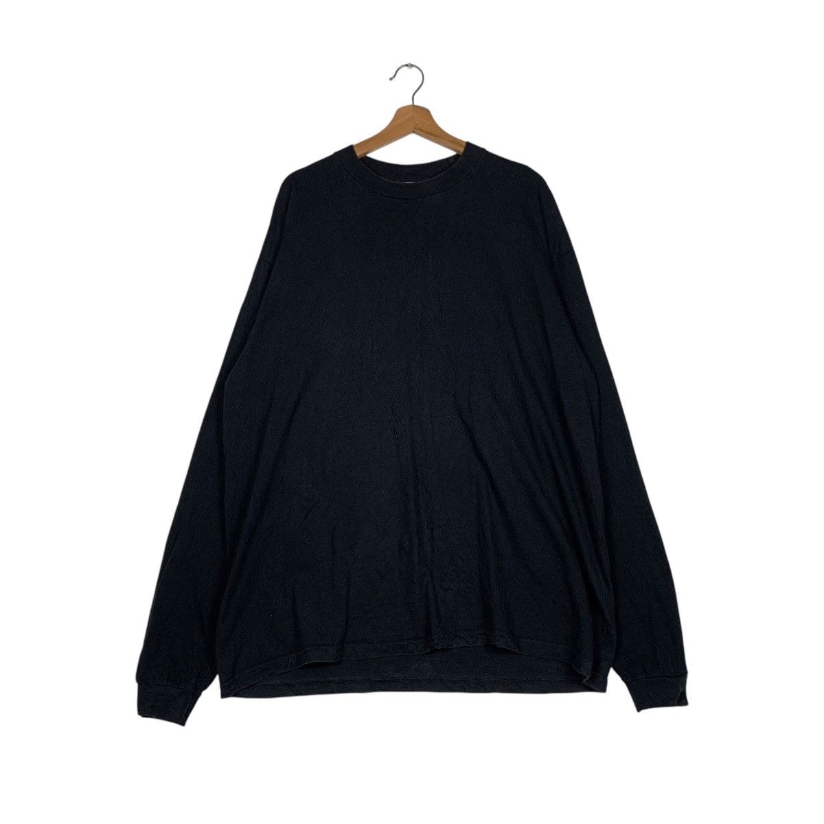 Vintage Vintage PRO CLUB Black Plain Crewneck Sweatshirt #1468-C66 Size US XXL / EU 58 / 5 - 1 Thumbnail