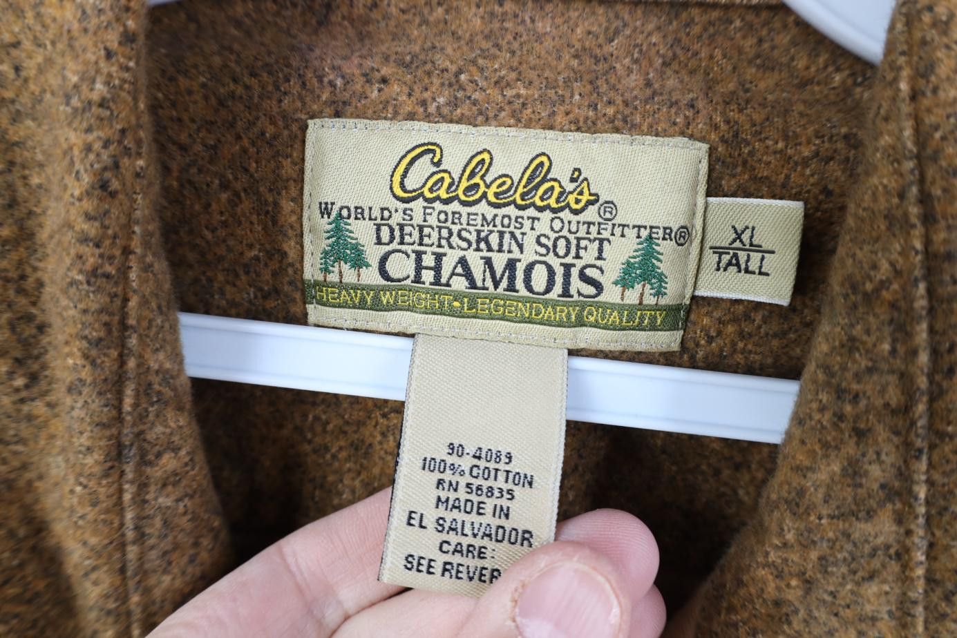Cabelas Vintage Cabelas Deerskin Chamois Cloth Collared Button Shirt Size US XL / EU 56 / 4 - 6 Thumbnail
