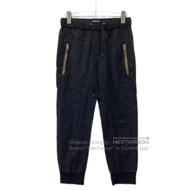 Brunello Cucinelli Brunello Cucinelli Black and gray sequined zipper design w Size 25" / US 0 / IT 36 - 1 Thumbnail
