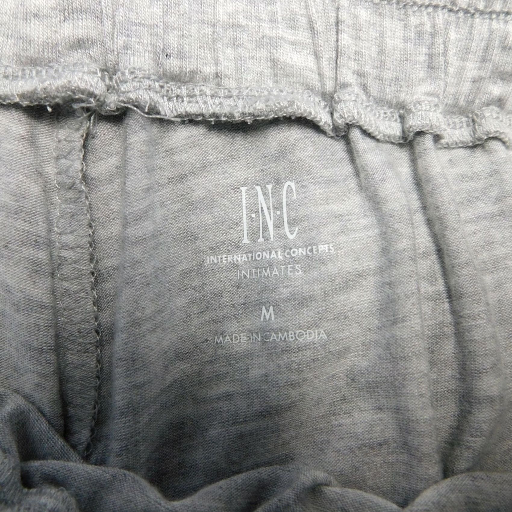 Vintage INC International Concepts Knit Pajama Pants Women Medium Gray Heather Size 32" / US 10 / IT 46 - 2 Thumbnail