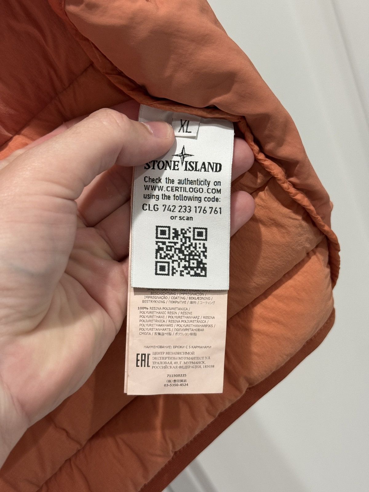 Stone Island Stone Island Nylon Patch Orange Puffer Vest Down Size XL Size US XL / EU 56 / 4 - 9 Thumbnail