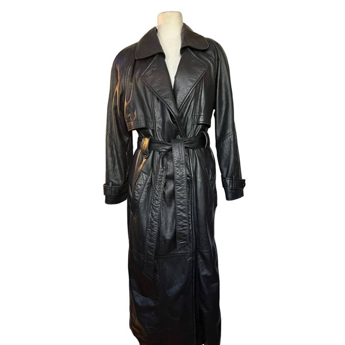 Wilsons Leather PELLE STUDIO-Wilsons Women Black Vintage Trench Leather ...