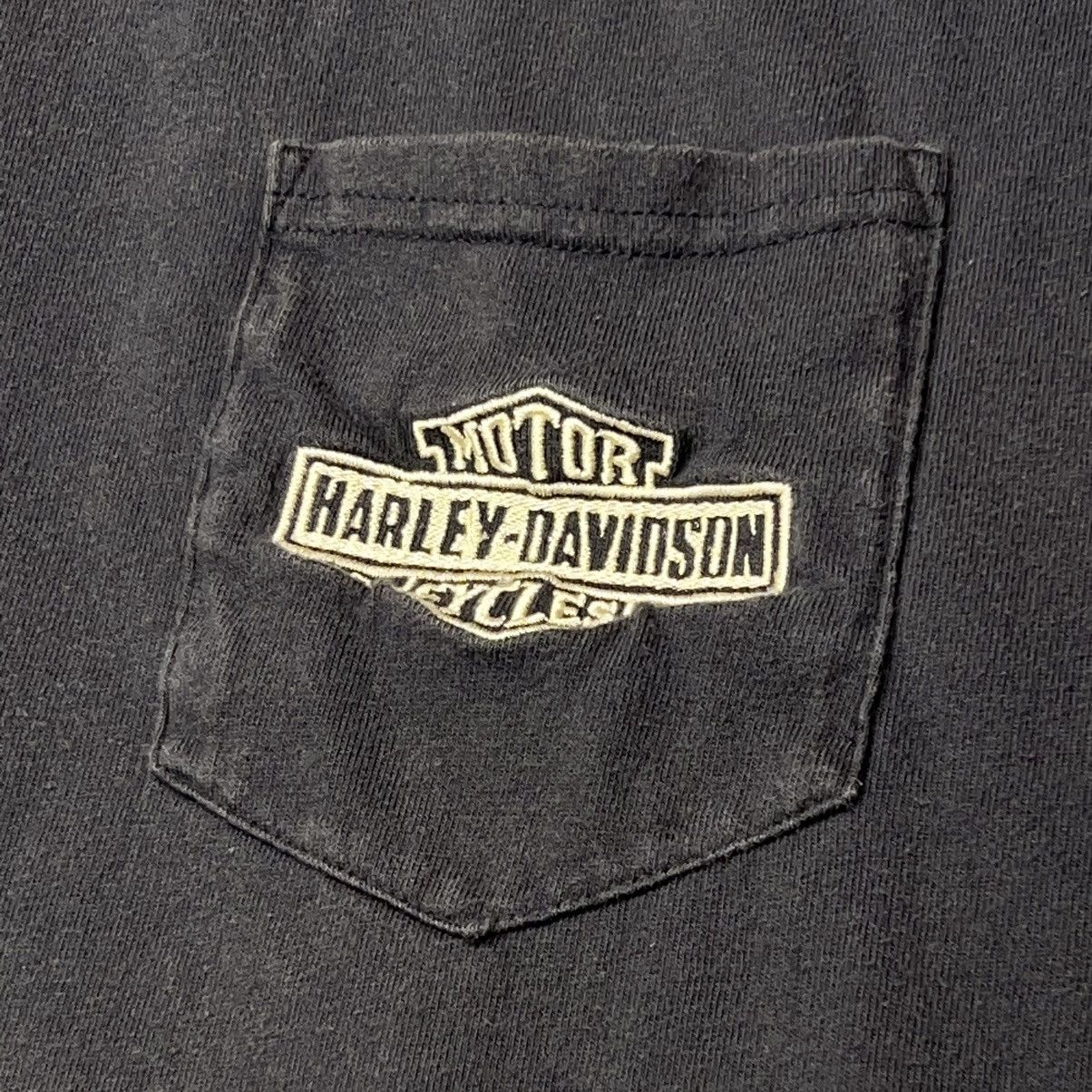 Harley Davidson Harley Davidson Tee Shirt Blue Sleeveless Logo Motorcycle Size US XL / EU 56 / 4 - 4 Thumbnail