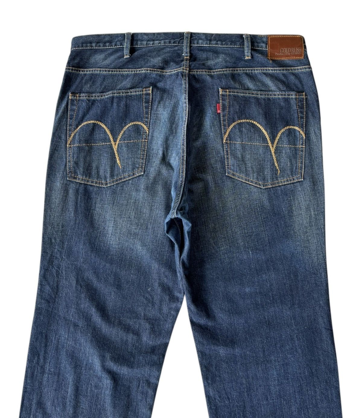 Edwin × If Six Was Nine × Le Grande Bleu (L.G.B.) 🔥VINTAGE EDWIN GOLD RUSH OVERSIZED DENIM BAGGY JEANS Size US 42 / EU 58 - 6 Thumbnail