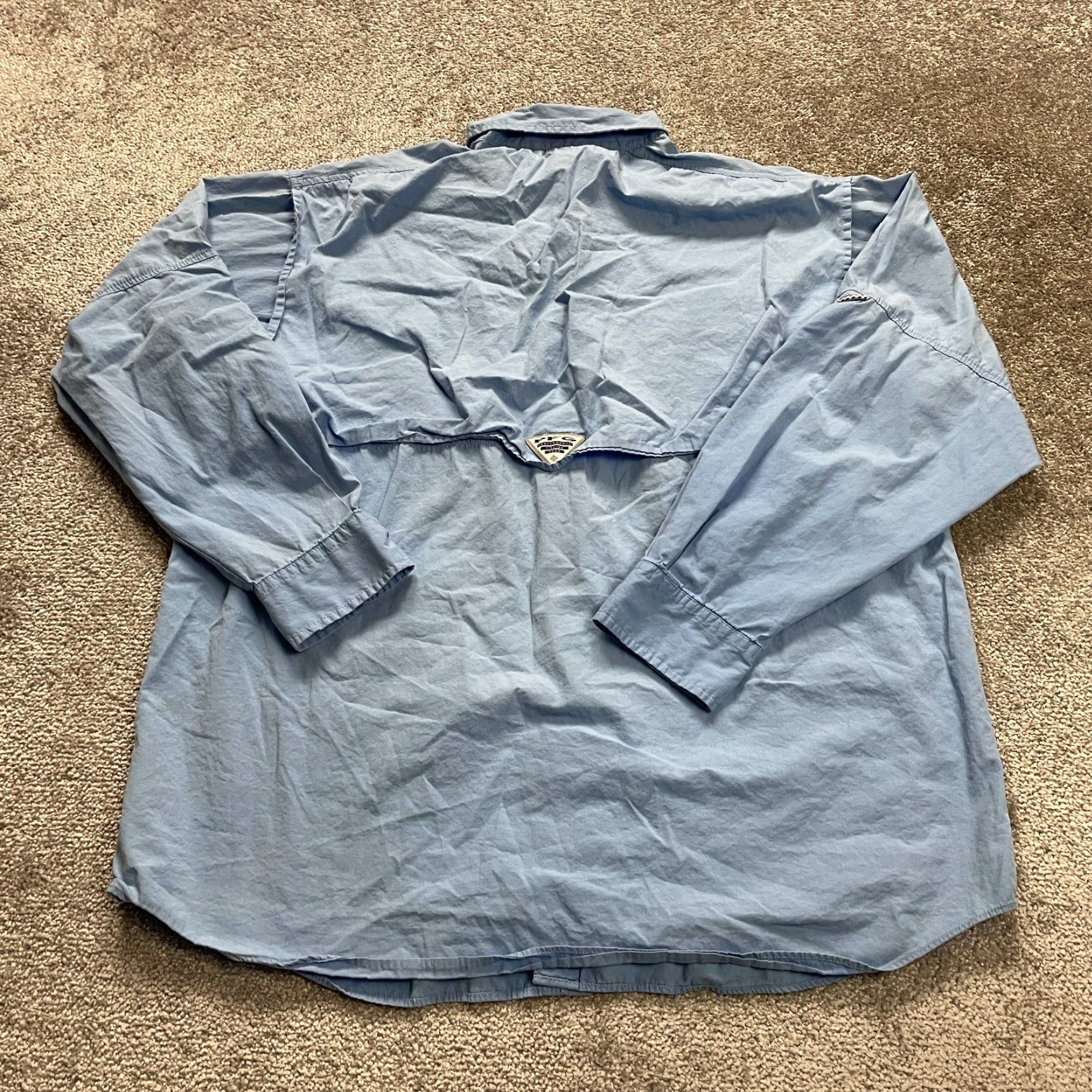 Vintage Columbia PFG Shirt Mens XL Blue Button-Down Long Sleeve Outdoor Fishing Casual Size US XL / EU 56 / 4 - 2 Thumbnail