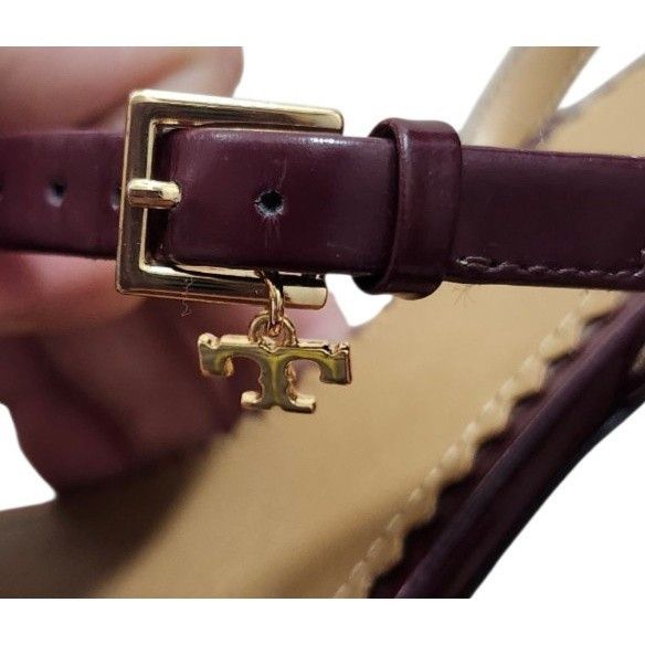 Tory Burch TORY BURCH PENELOPE SANDALS MALBEC LEATHER STRAPPY Size US 7 / IT 37 - 6 Thumbnail