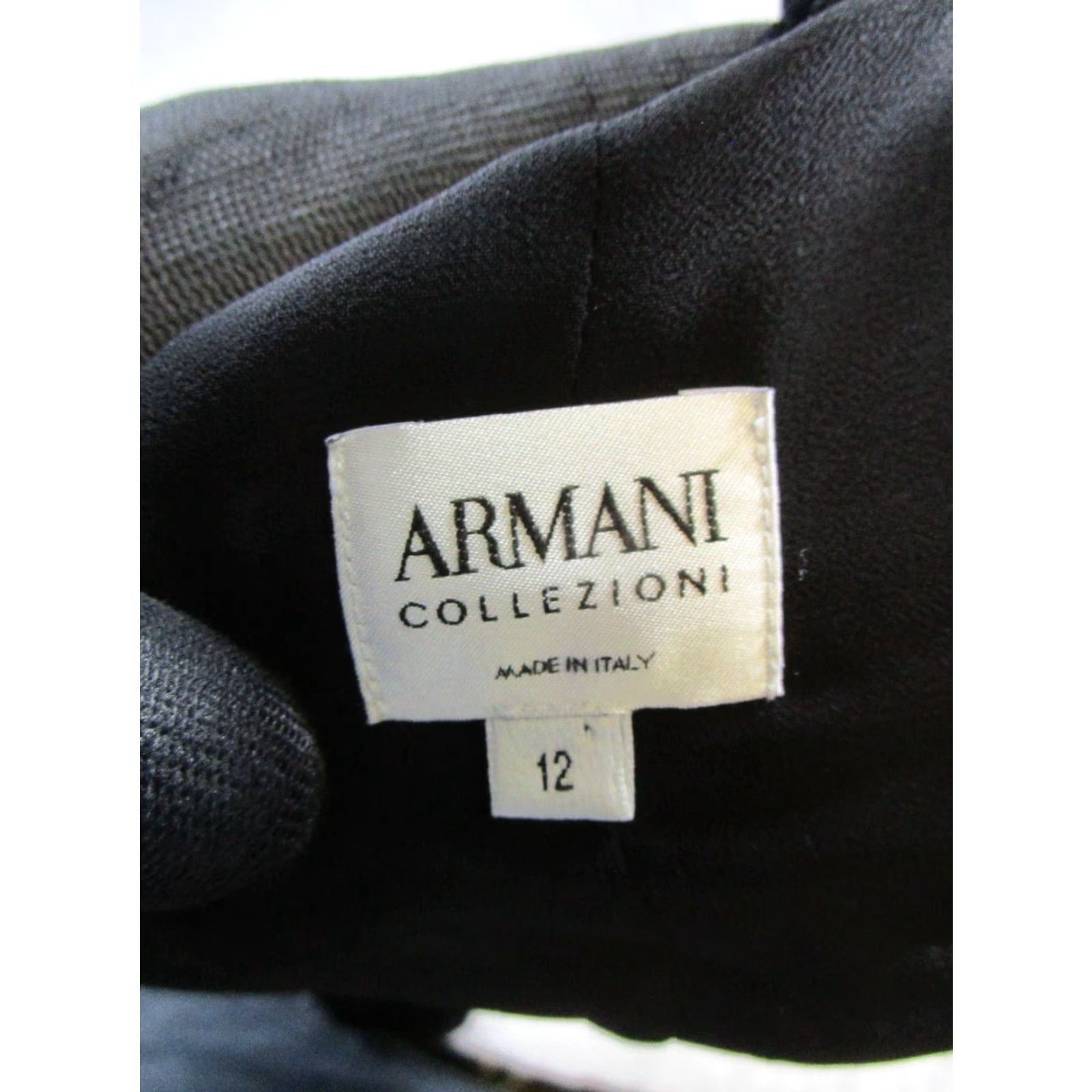 Armani VINTAGE Armani Collezioni Jacket Womens 12 Black Velvet Blazer Size XL / US 12-14 / IT 48-50 - 3 Thumbnail