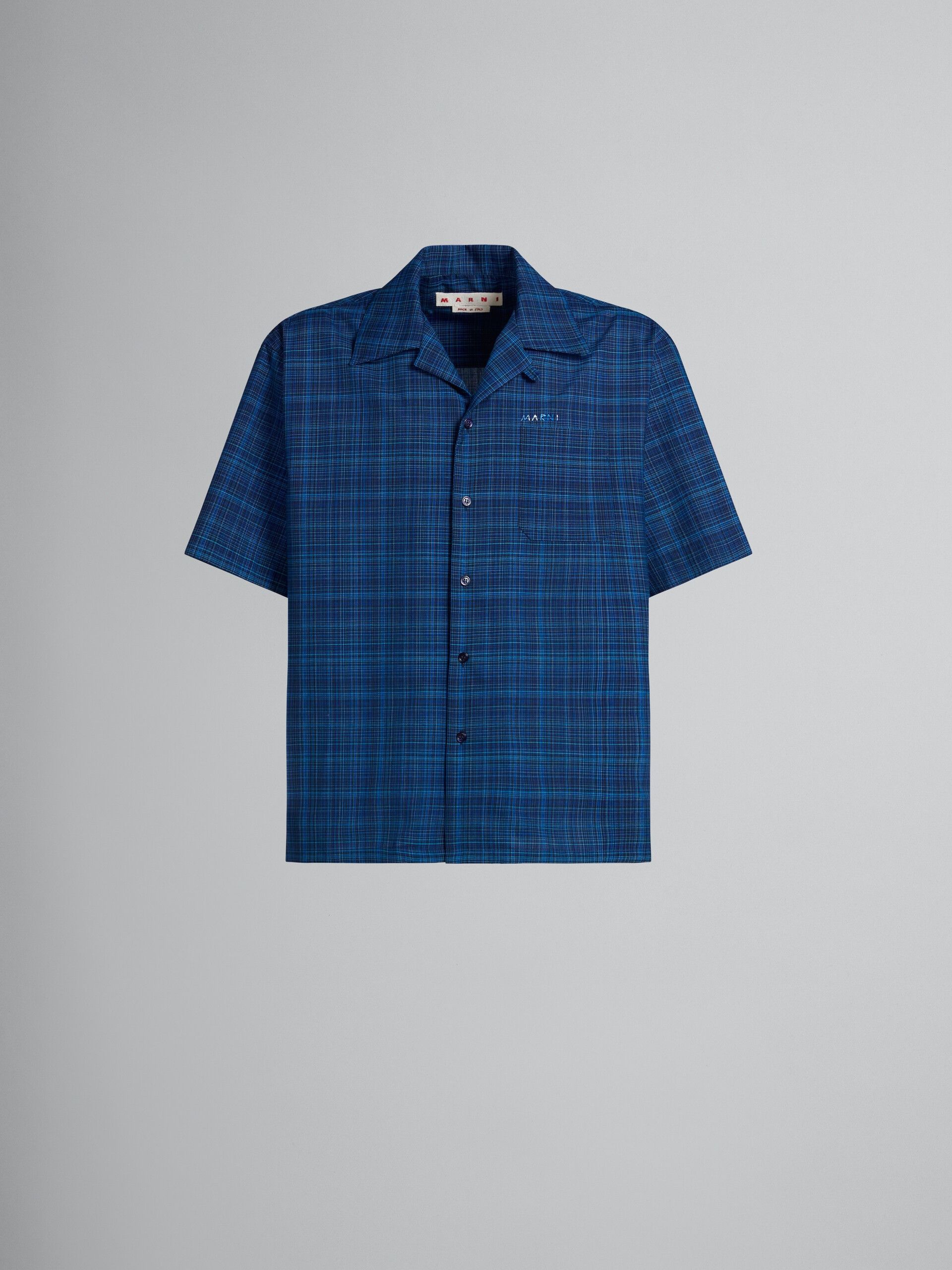 Marni o1tko10825 Plaid Shirt in Navy/Blue Size US L / EU 52-54 / 3 - 1 Thumbnail