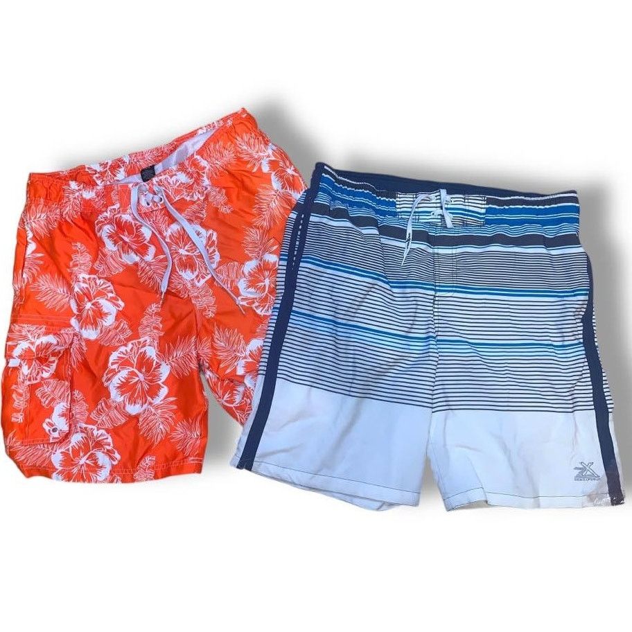 Other 2 Pair Men's Swim Shorts Waterproof Swimwear Large (36/38) Size US 38 / EU 54 - 1 Preview