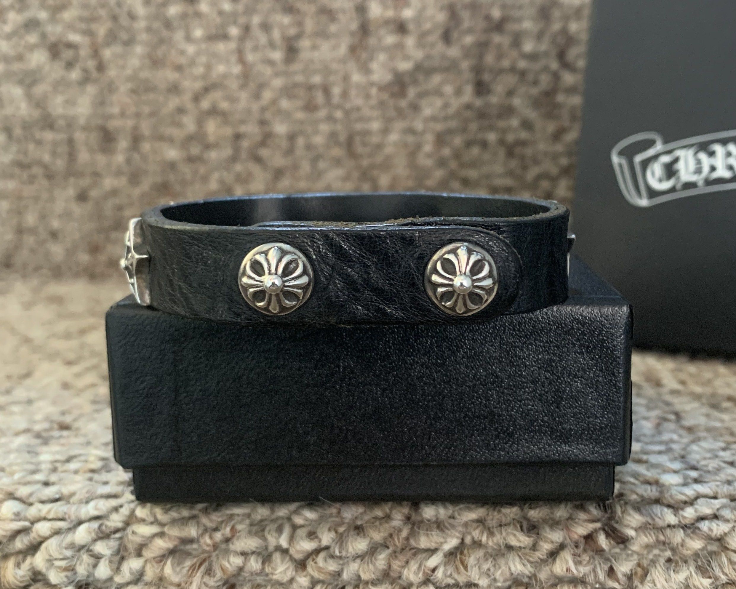 Chrome Hearts Chrome Hearts Adjustable Leather Silver Snap Bracelet Size ONE SIZE - 5 Thumbnail