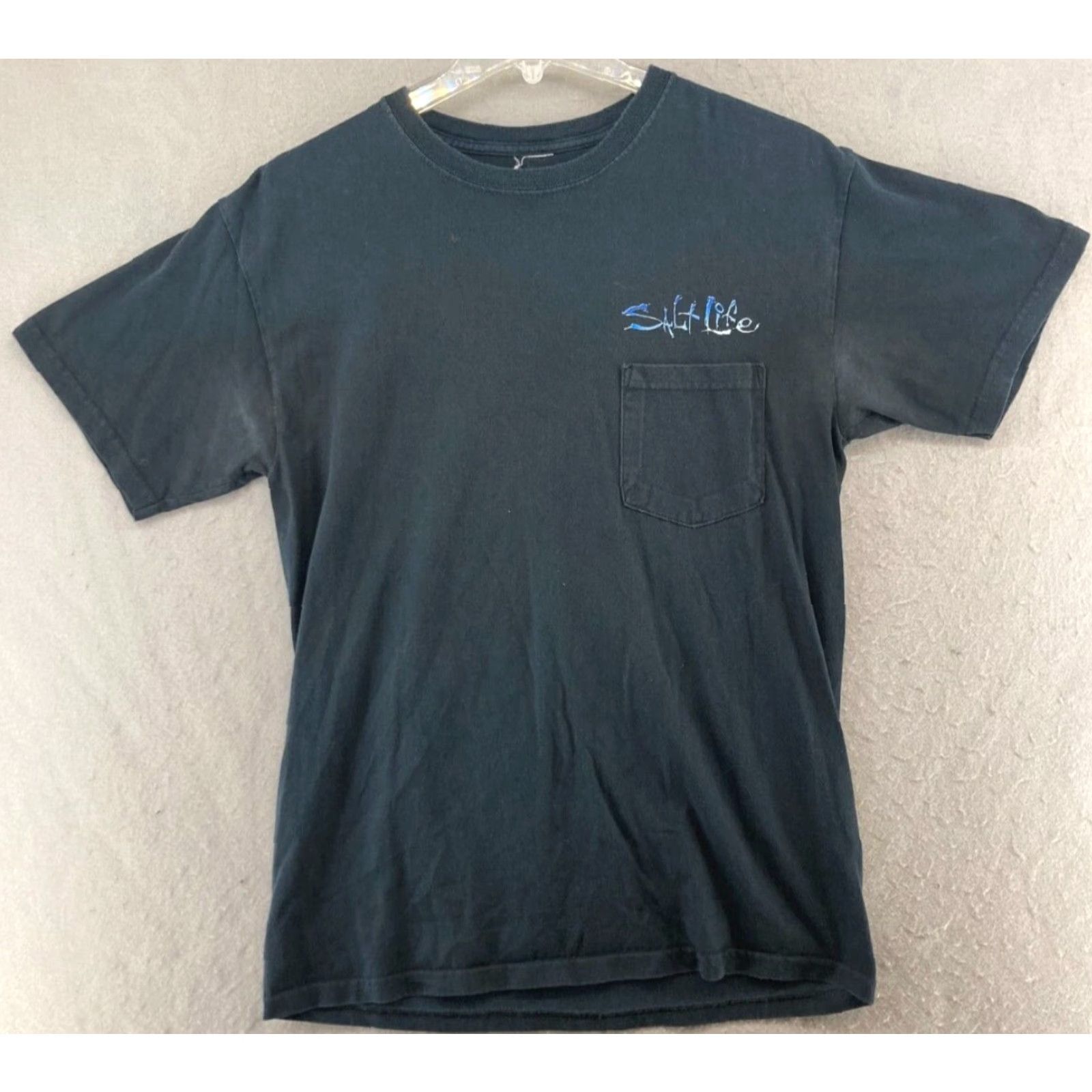 Vintage Salt Life Mens Short Sleeve T Shirt Black Medium Pirate Moon Sword Fish Design Size US M / EU 48-50 / 2 - 2 Thumbnail