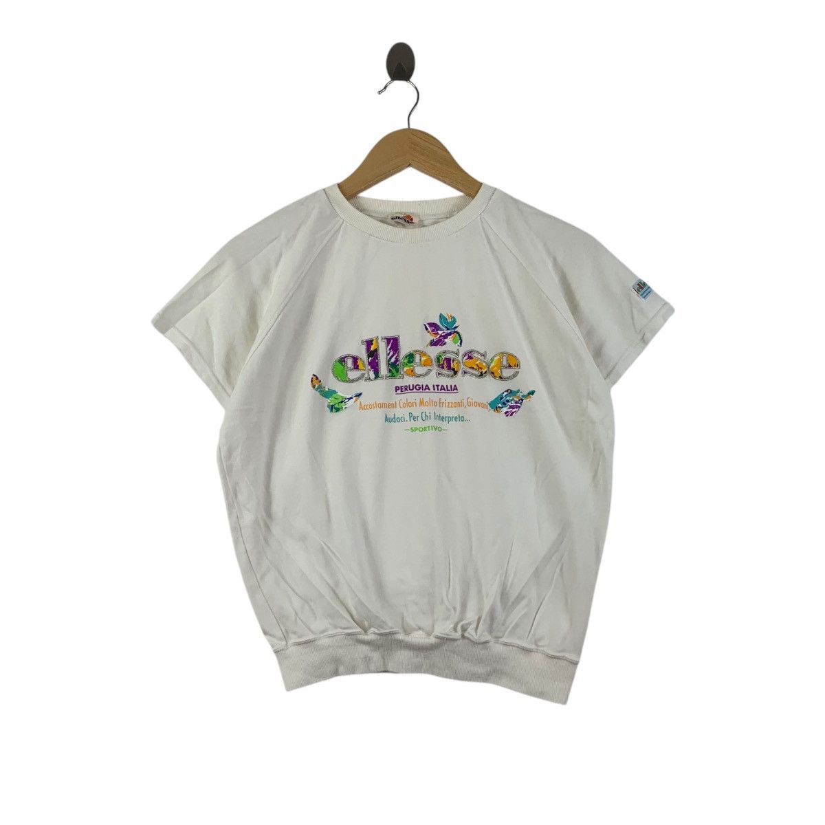 Ellesse Vintage 90’ ELLESSE PERUGIA ITALIA Embossed Logo Sweatshirt Size S / US 4 / IT 40 - 1 Thumbnail
